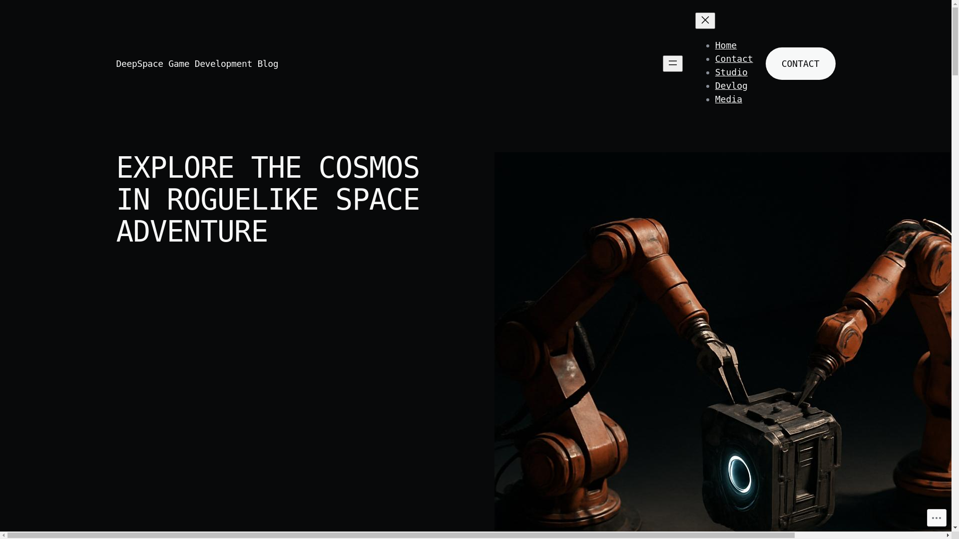 website screenshot of https://deepspacegame.dev/