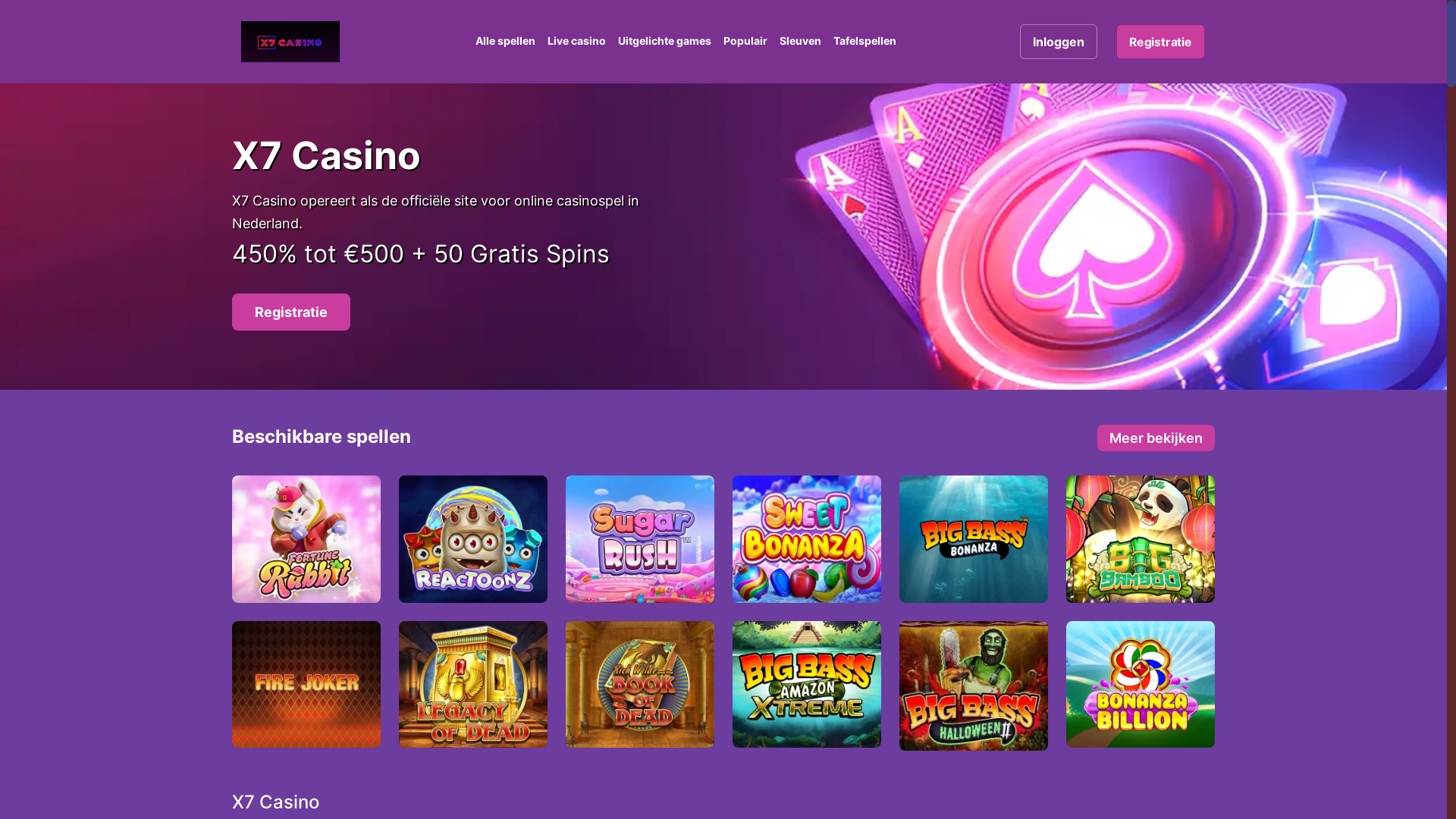 website screenshot of https://x7-casino.app/