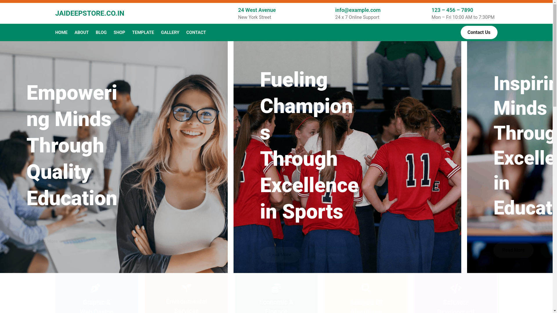 website screenshot of https://jaideepstore.co.in/