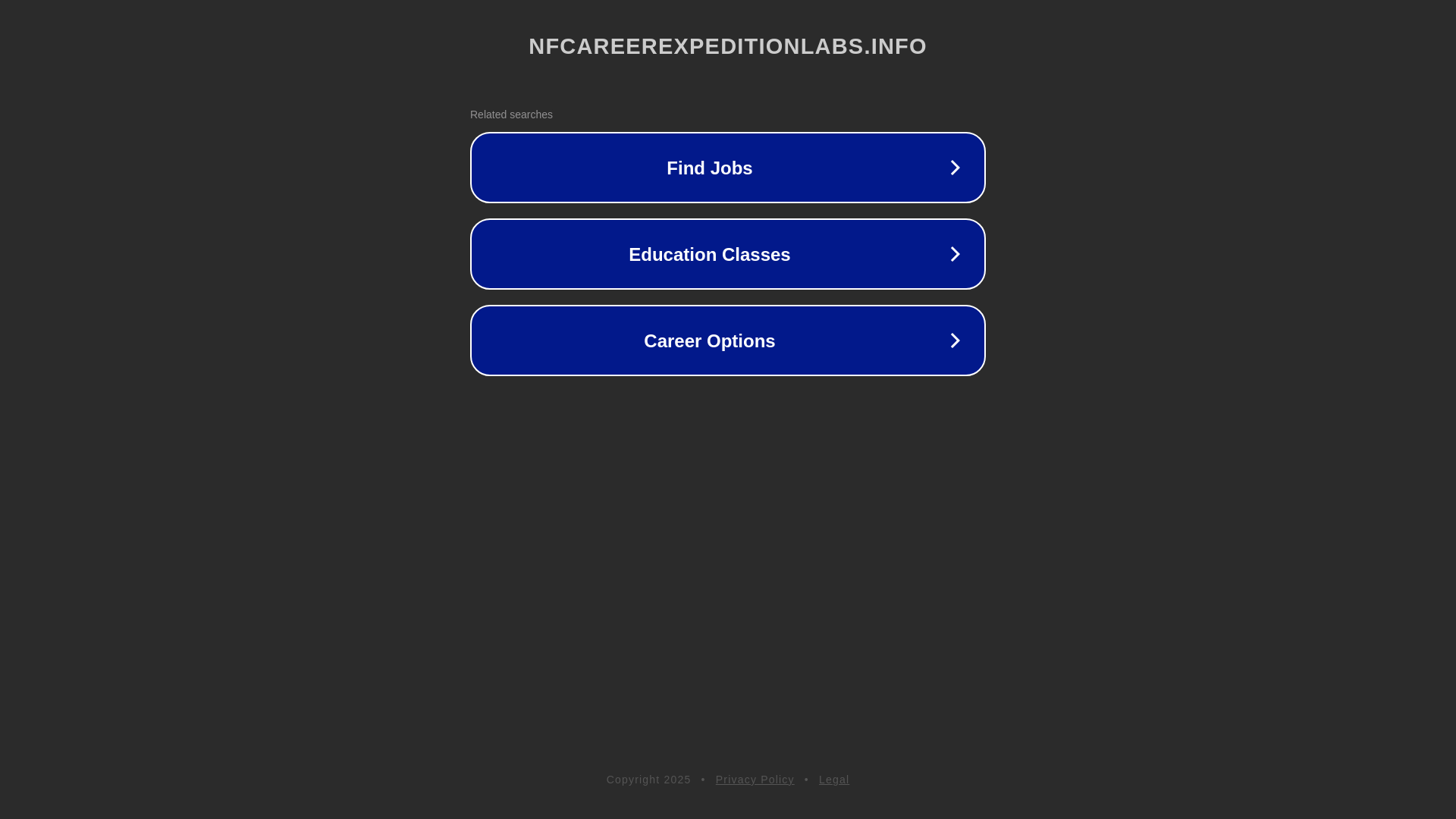 website screenshot of https://nfcareerexpeditionlabs.info/