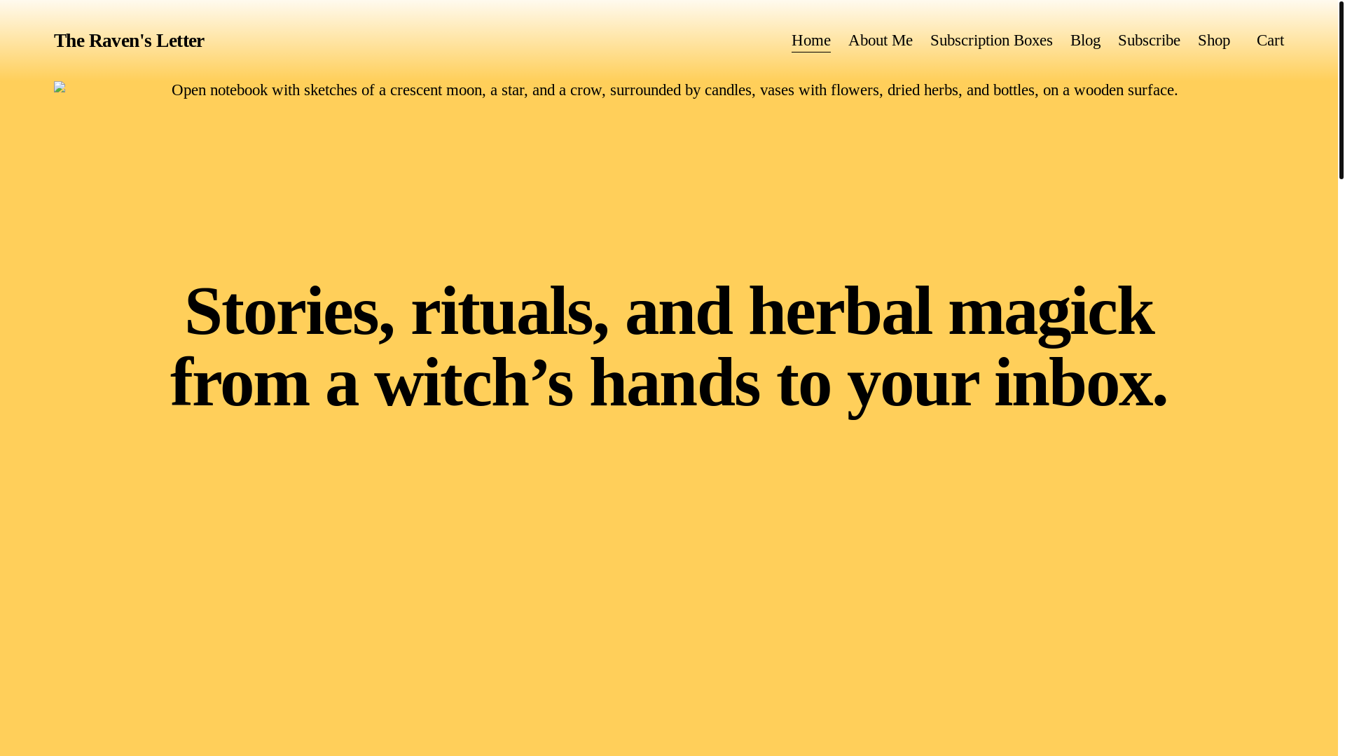 website screenshot of https://theravensletter.com/