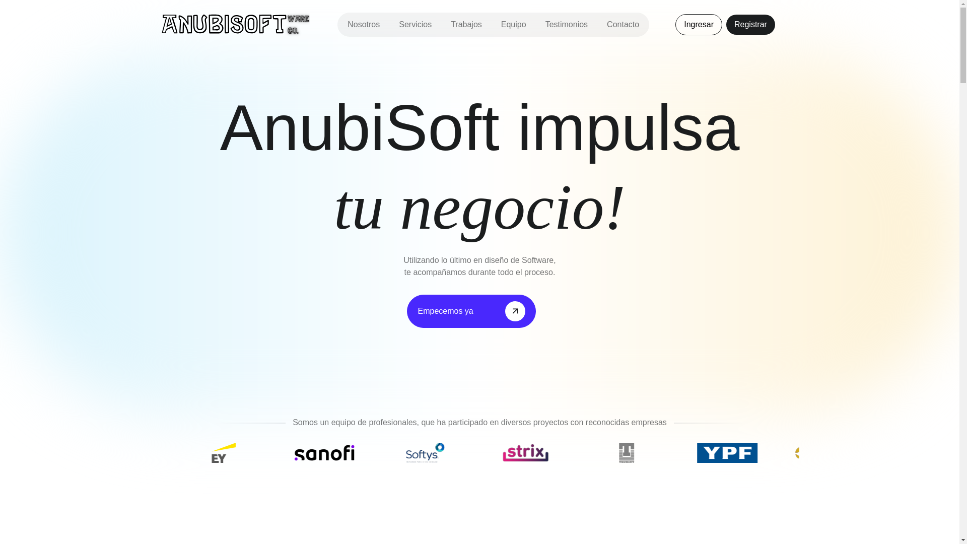 website screenshot of https://anubisoft.com.ar/