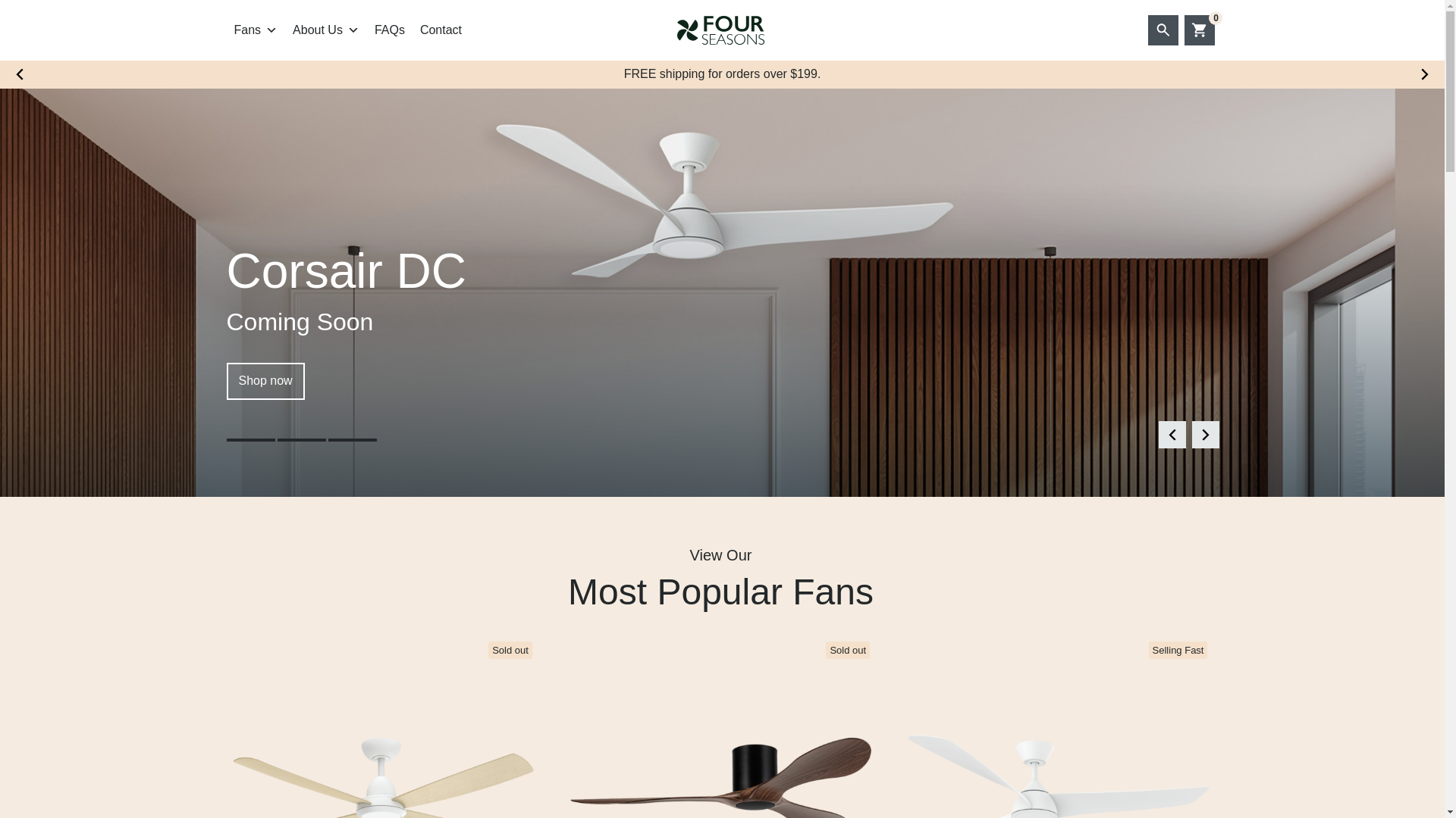 website screenshot of https://fourseasonsliving.com.au/