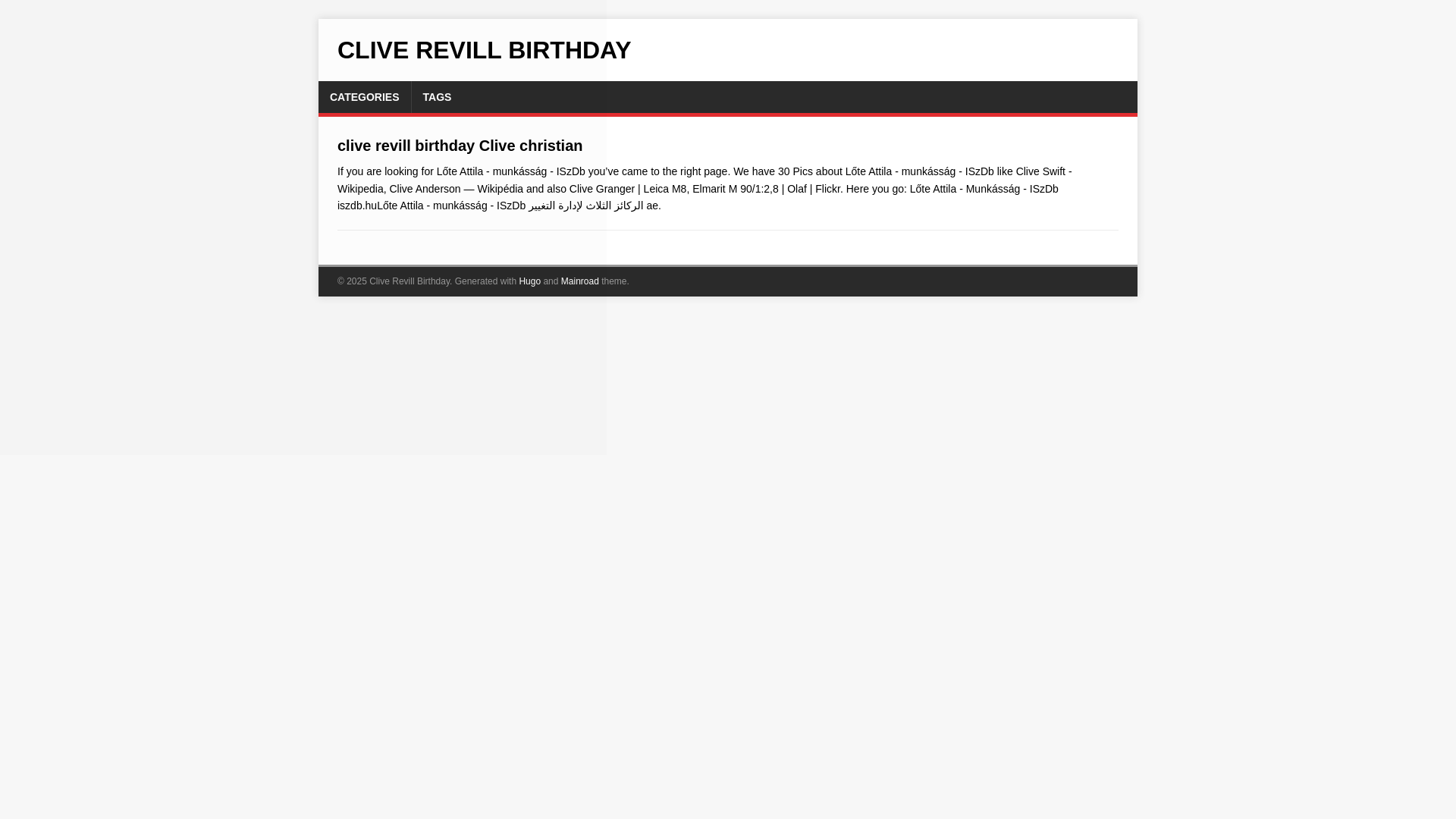 website screenshot of https://clive-revill-birthday.pages.dev/