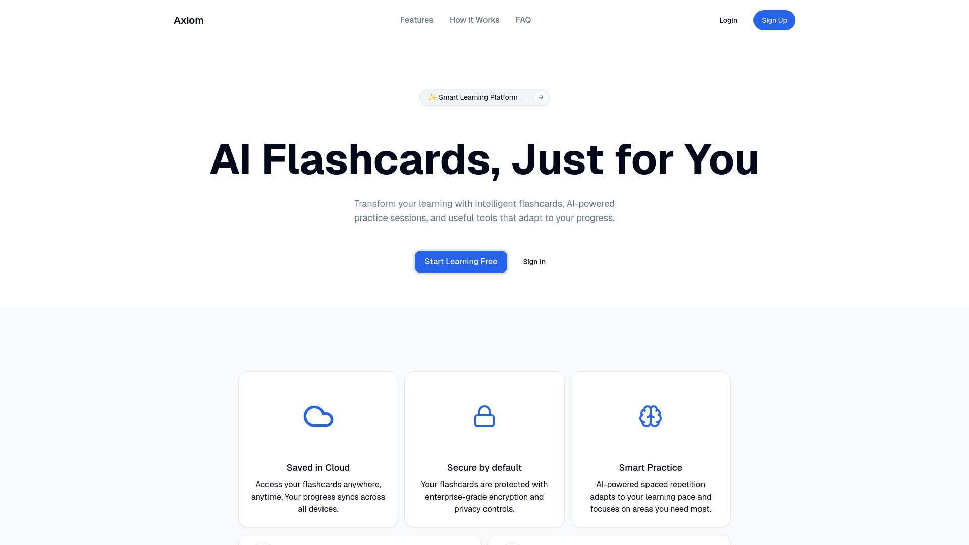 website screenshot of https://axiom-frontend.pages.dev/
