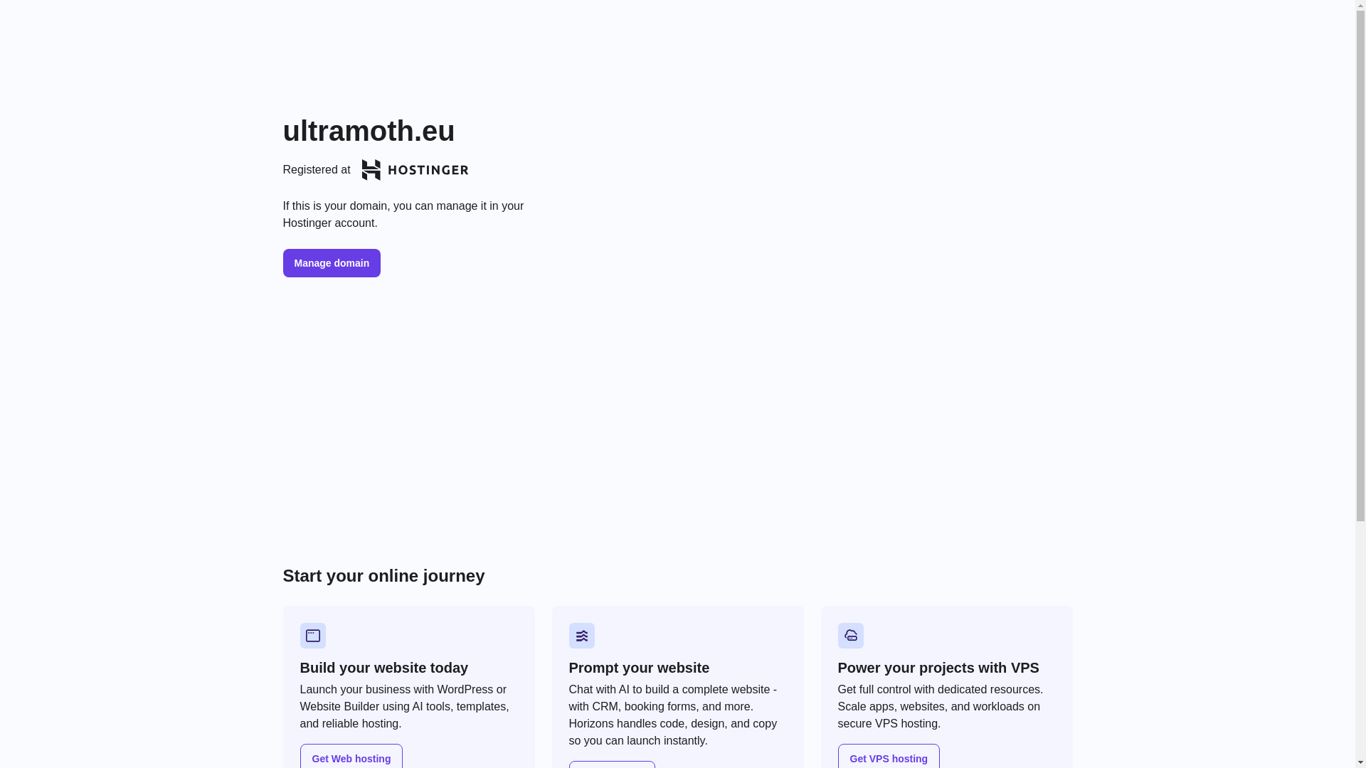 website screenshot of https://ultramoth.eu/