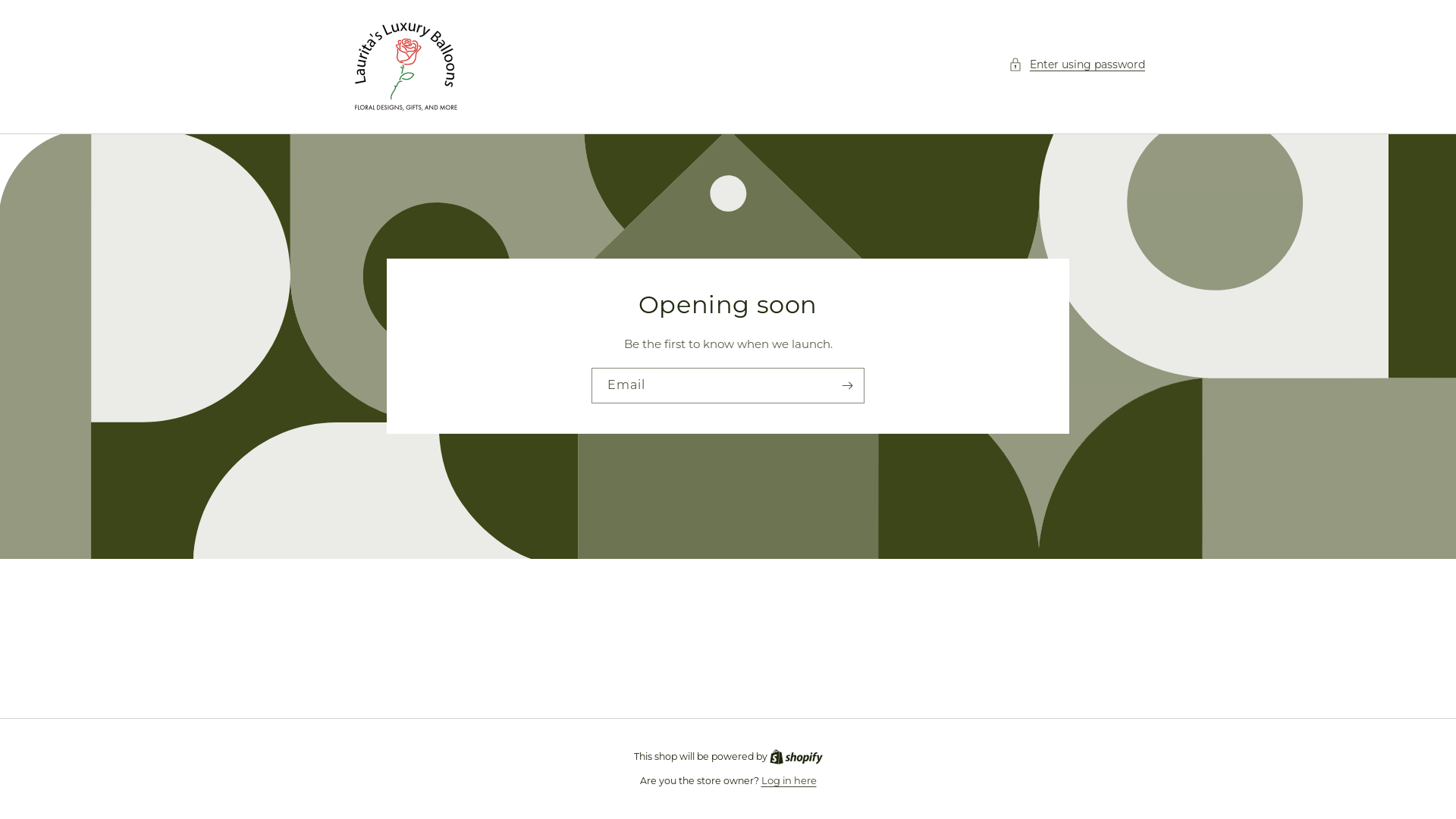 website screenshot of https://lauritasballoons.com/
