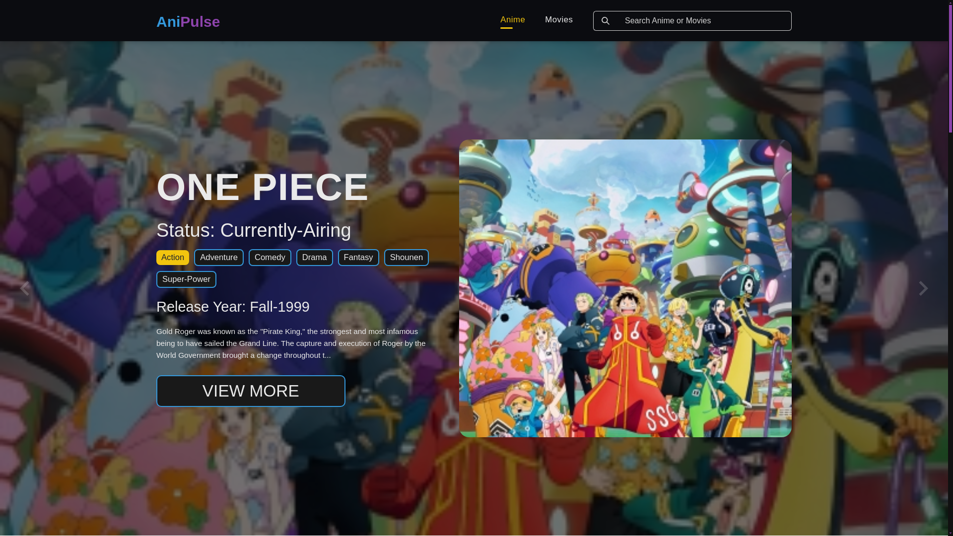 website screenshot of https://anipulse.pages.dev/