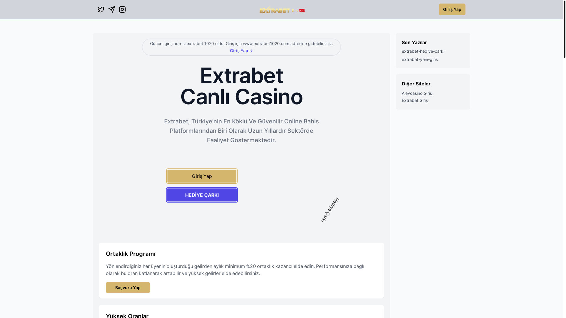 website screenshot of https://extrabetguncelgiris-blog.pages.dev/