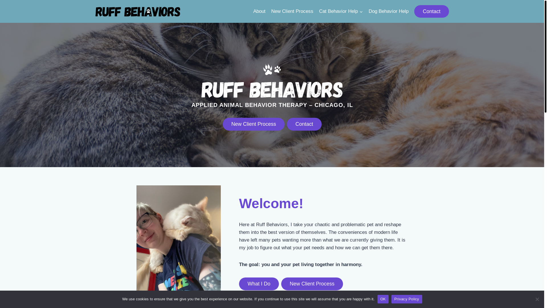 website screenshot of https://ruffbehaviors.com/
