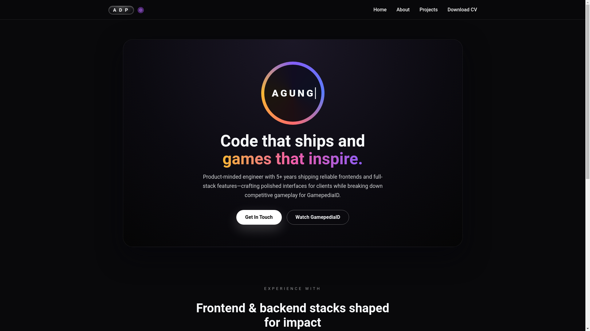 website screenshot of https://putra-project.pages.dev/