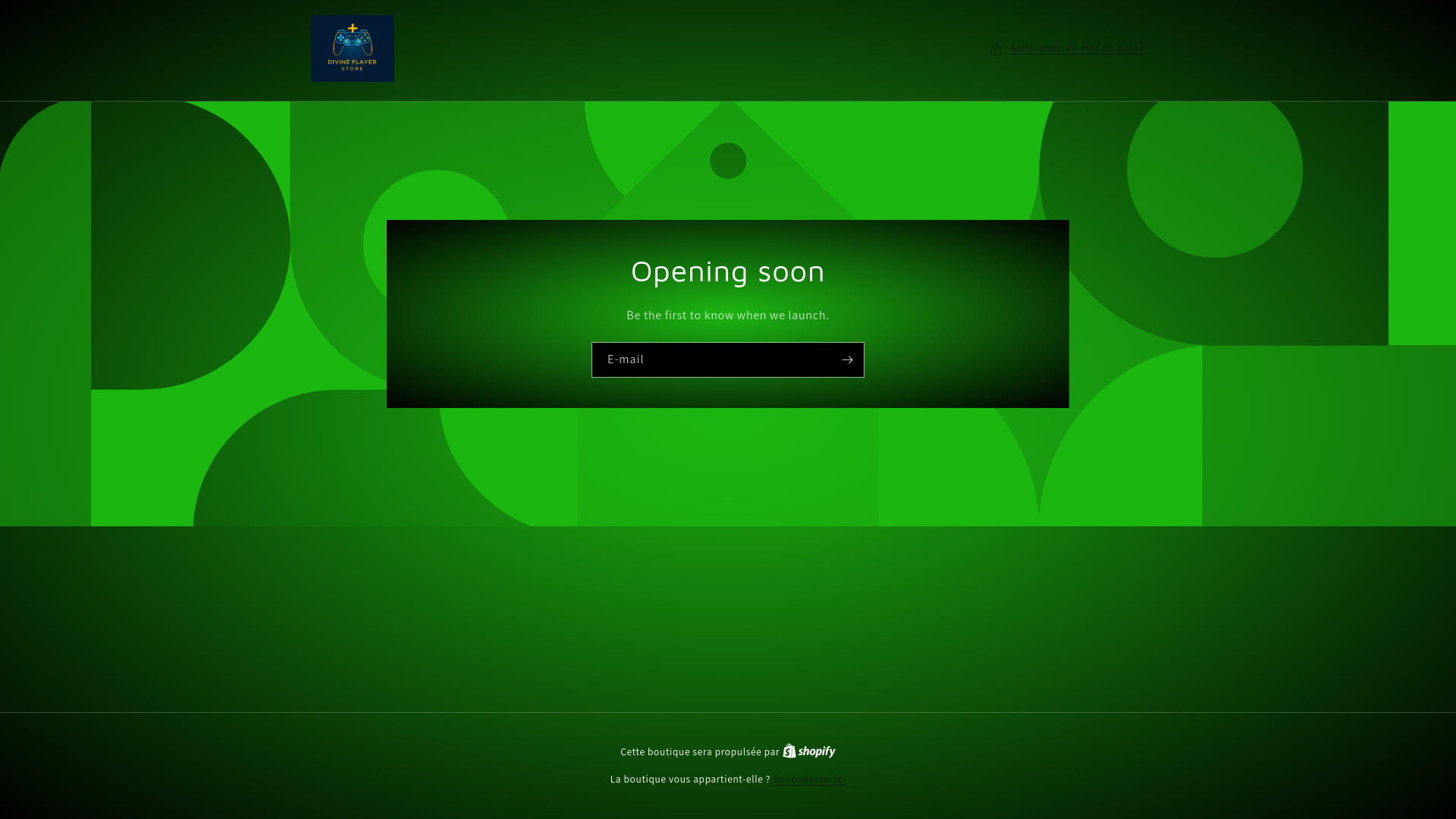 website screenshot of https://divineplayerstore.com/