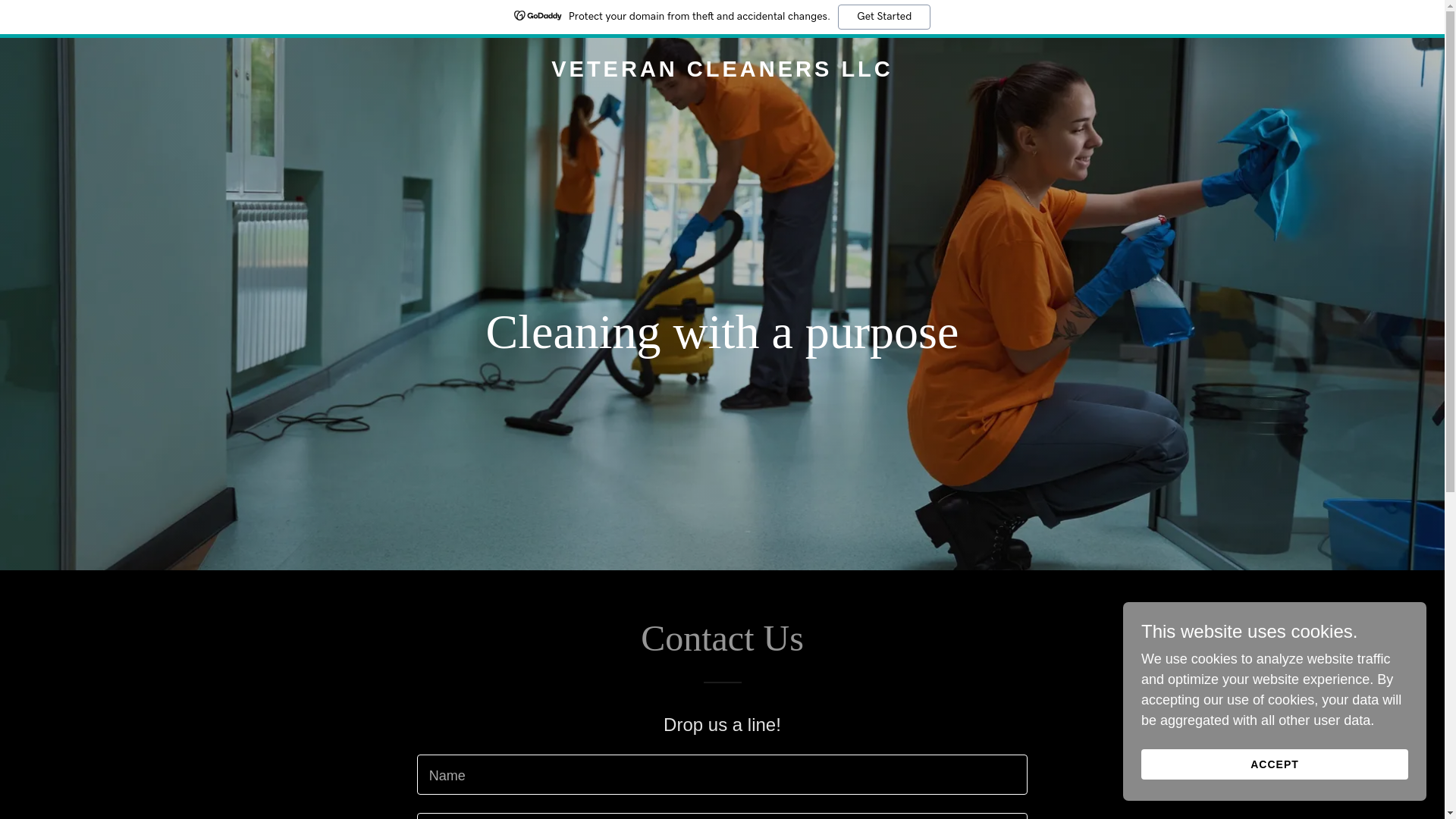website screenshot of https://veterancleaners.llc/
