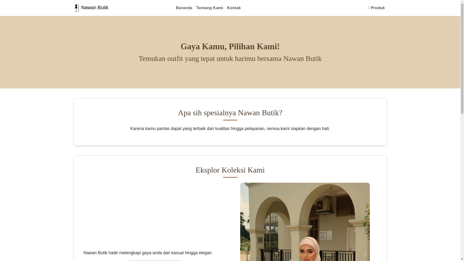 website screenshot of https://butiknawan.my.id/