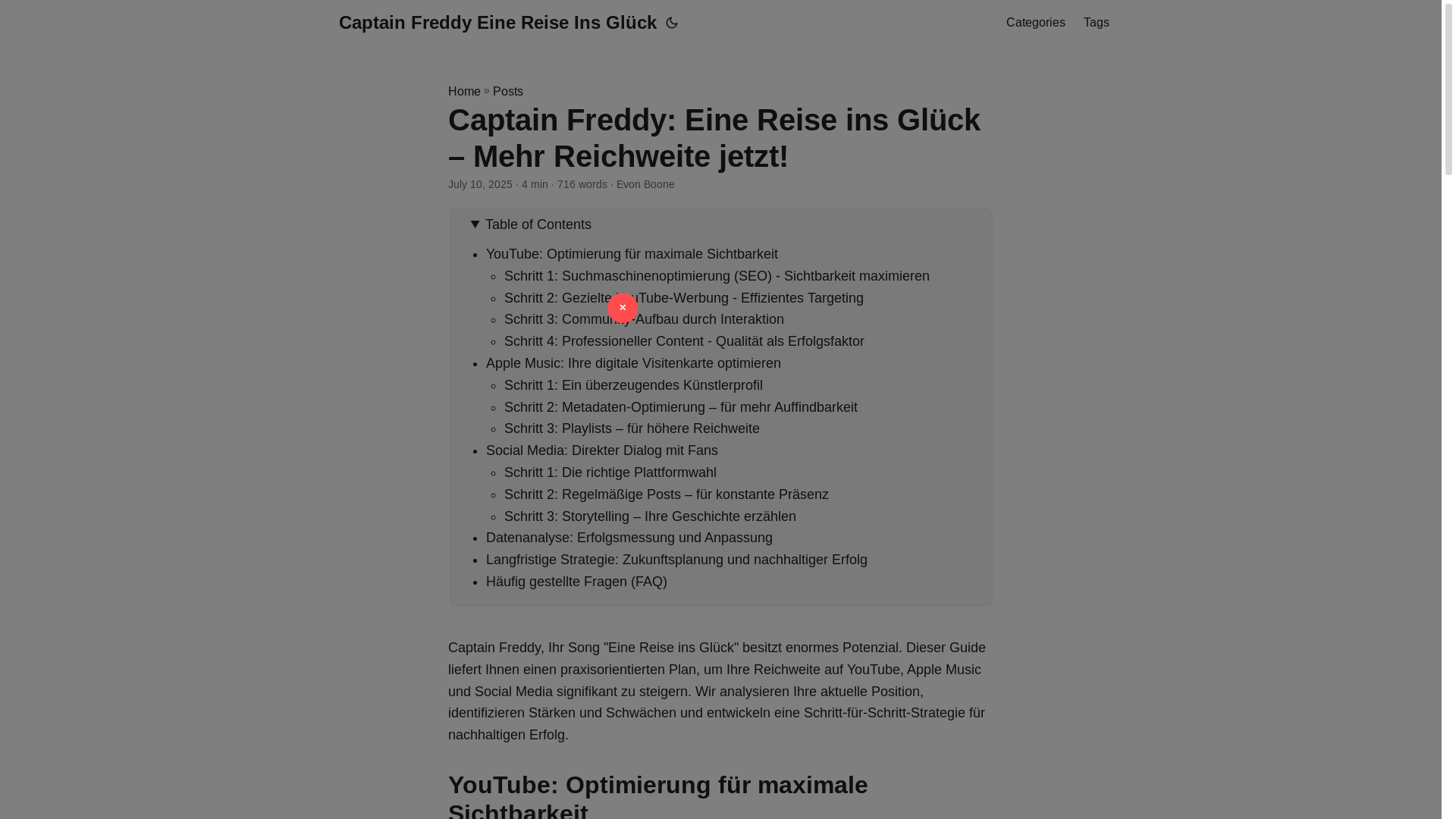 website screenshot of https://captain-freddy-eine-reise-ins-gluck.pages.dev/