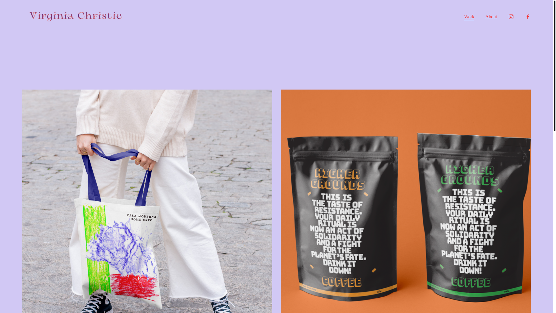 website screenshot of https://virginiachristiedesigns.com/