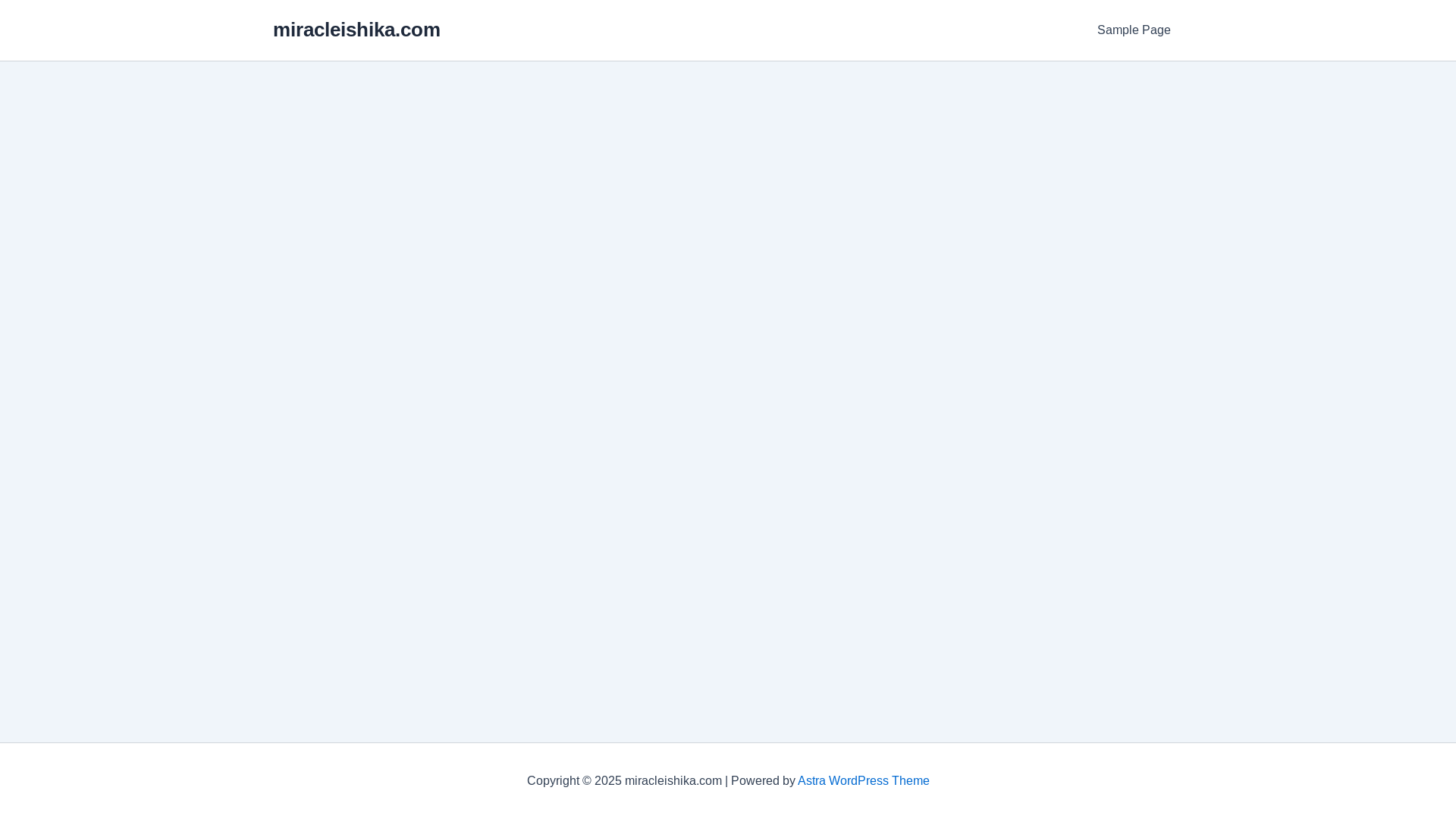 website screenshot of https://miracleishika.com/