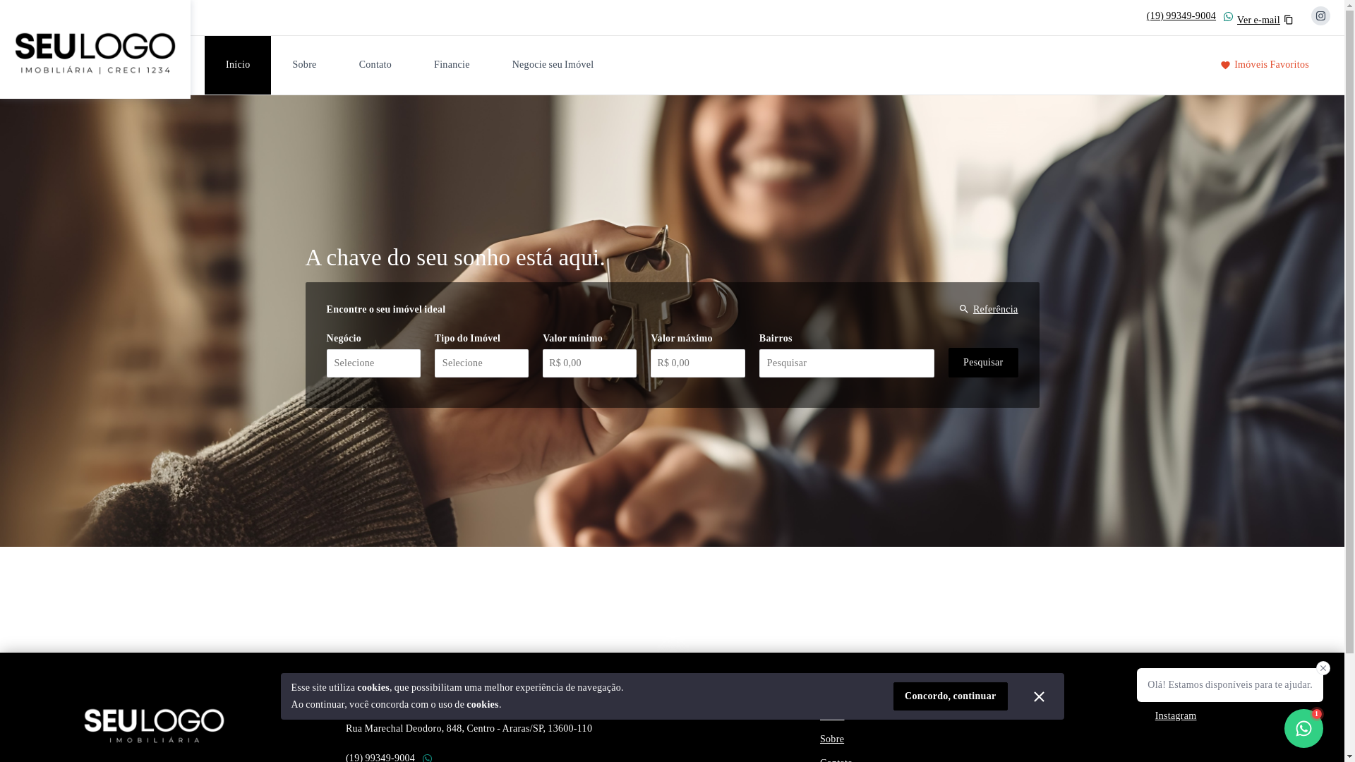 website screenshot of https://casaimobararas.com.br/