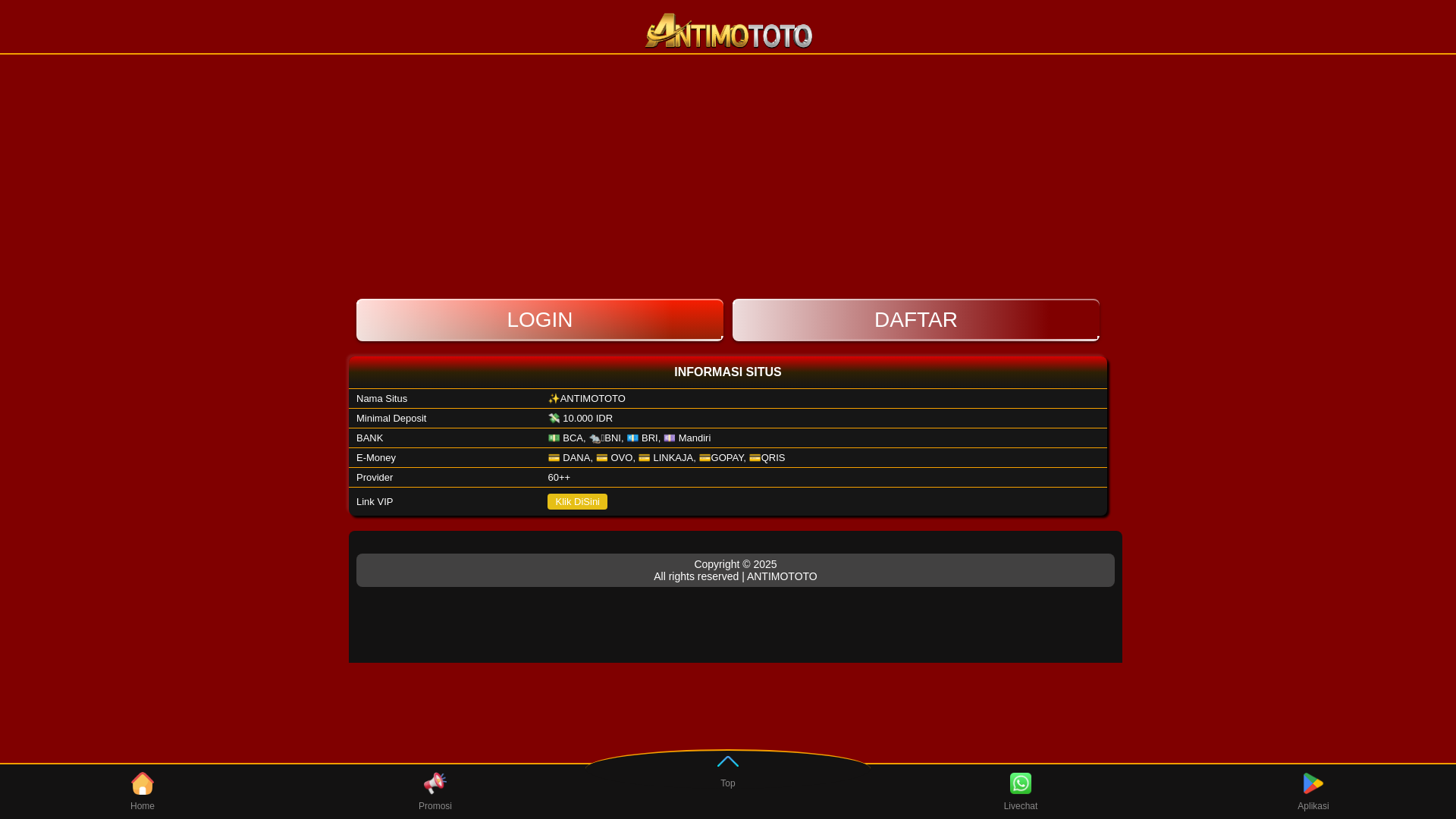 website screenshot of https://kukerja-antimototo.pages.dev/