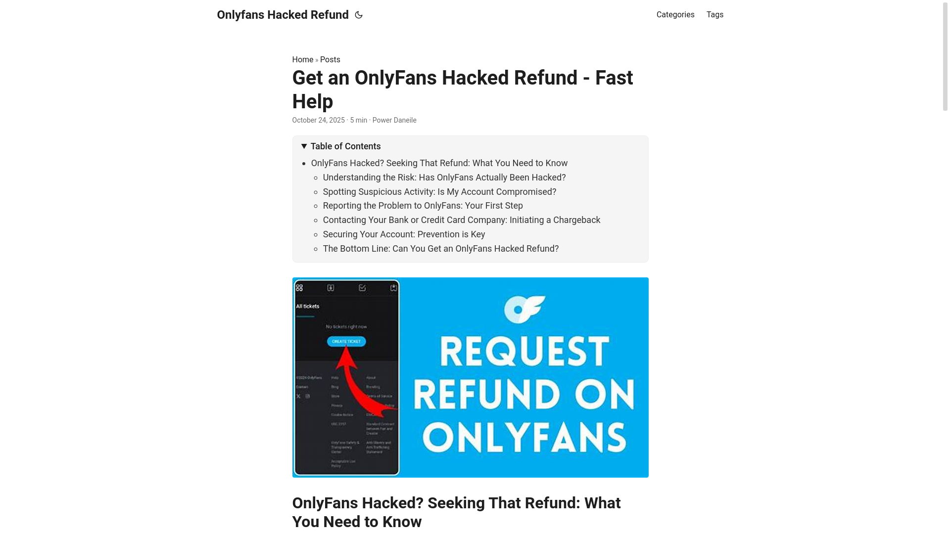 website screenshot of https://onlyfans-hacked-refund.pages.dev/