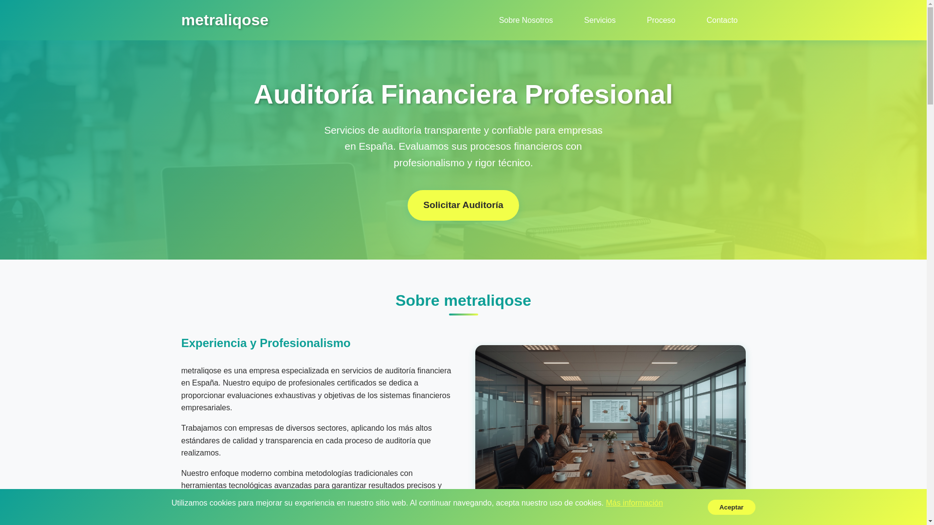 website screenshot of https://metraliqose.com/