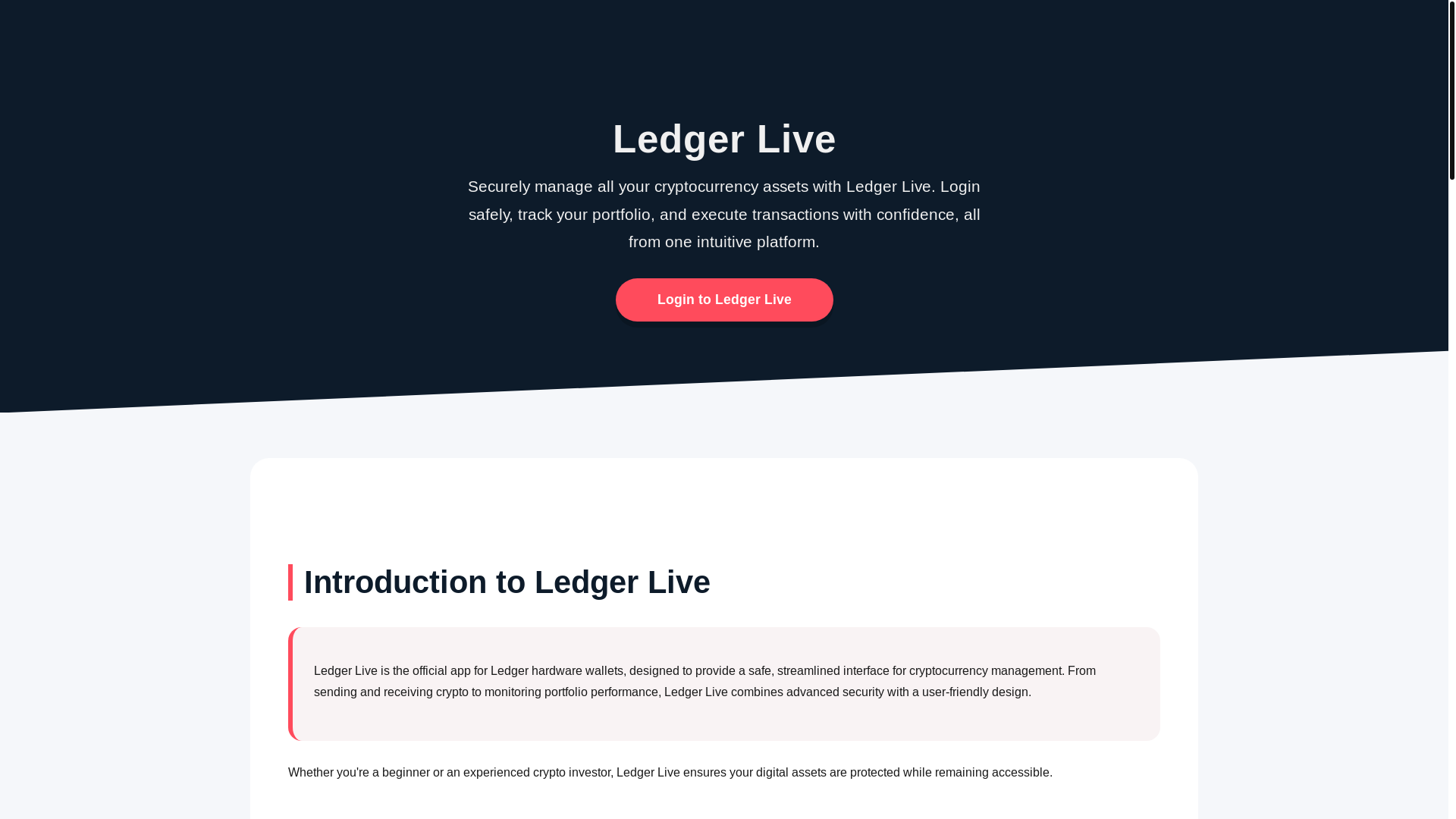 website screenshot of https://start-ledger-live-es.pages.dev/