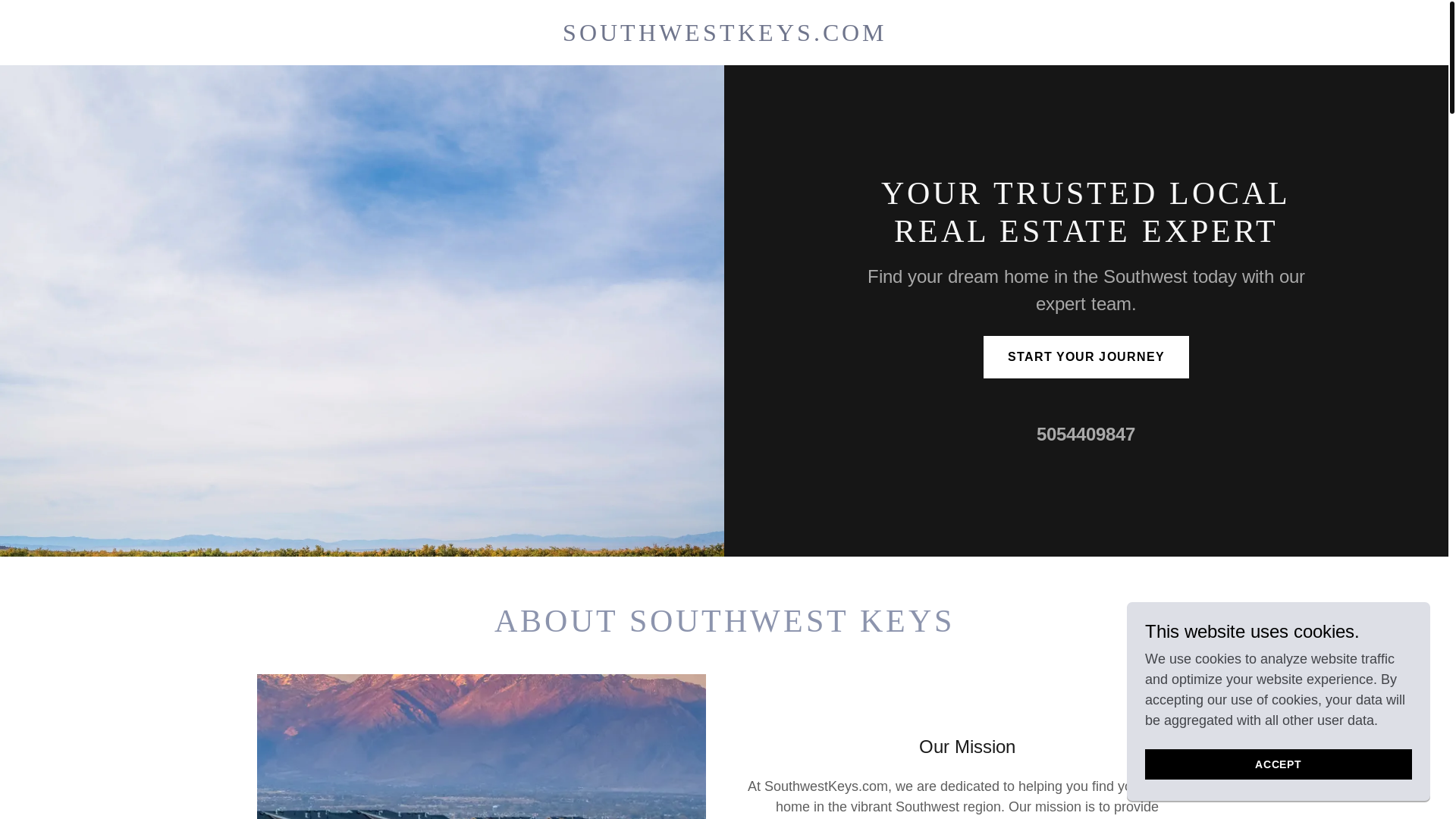 website screenshot of https://southwestkeysnm.homes/