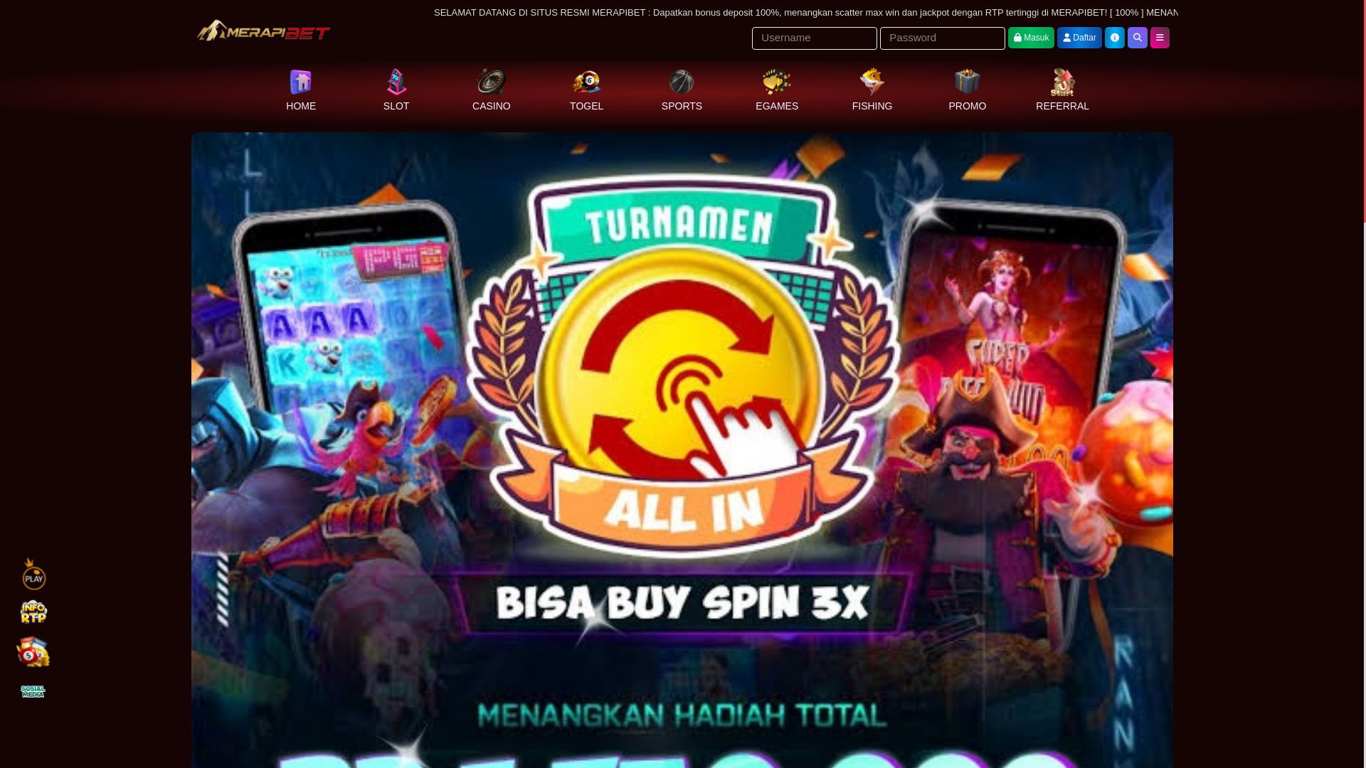 website screenshot of https://merapivipmerapi.cfd/
