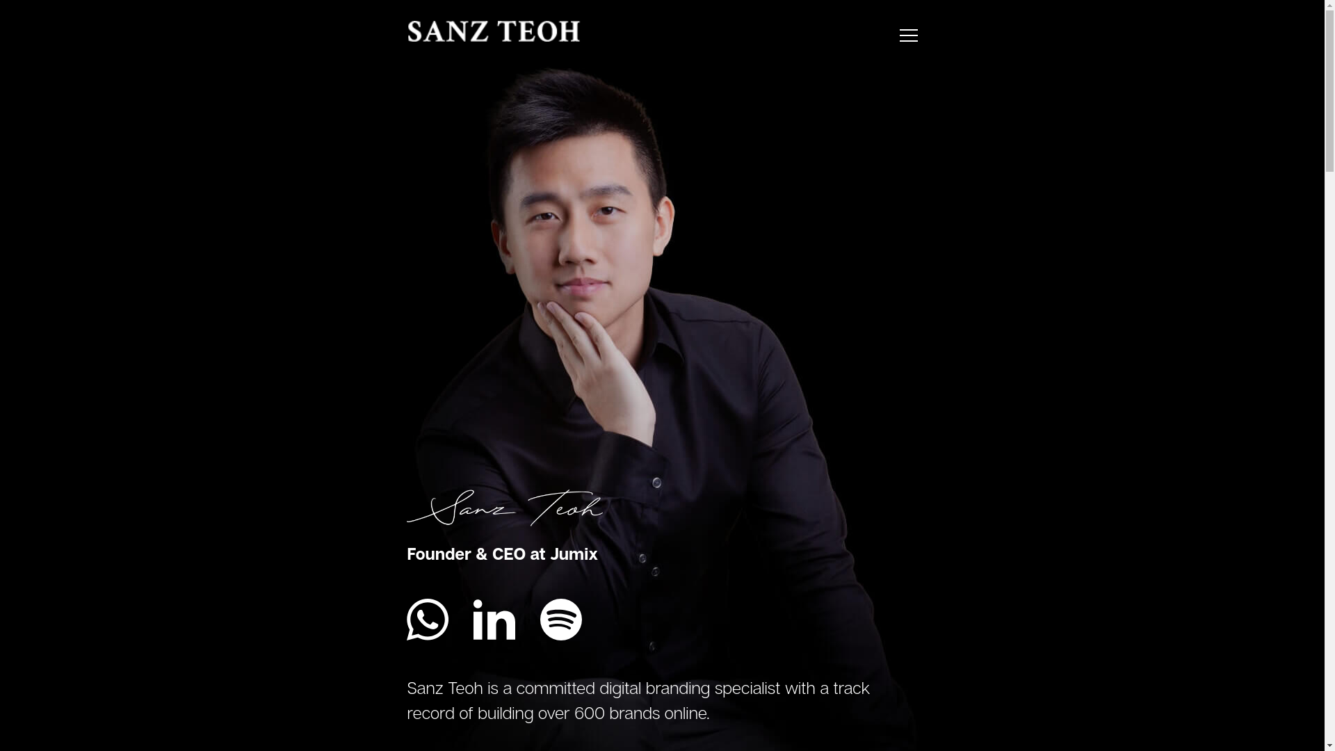 website screenshot of https://sanz.my/