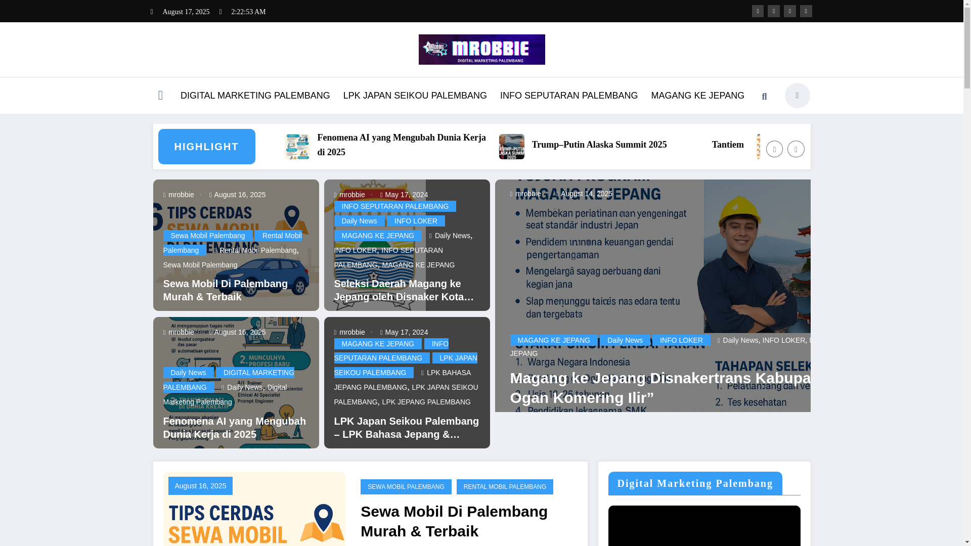 website screenshot of https://sewamobilpalembang.my.id/