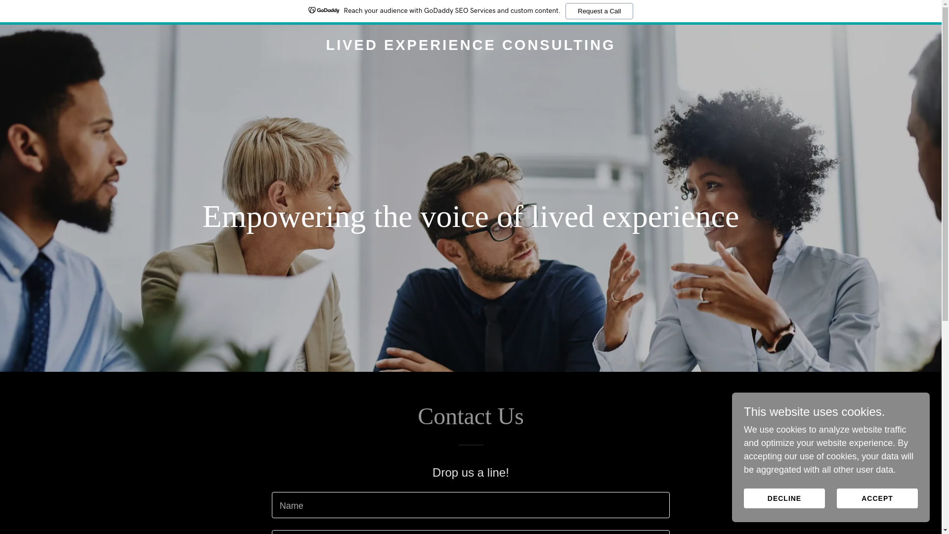 website screenshot of https://livedexperience.consulting/