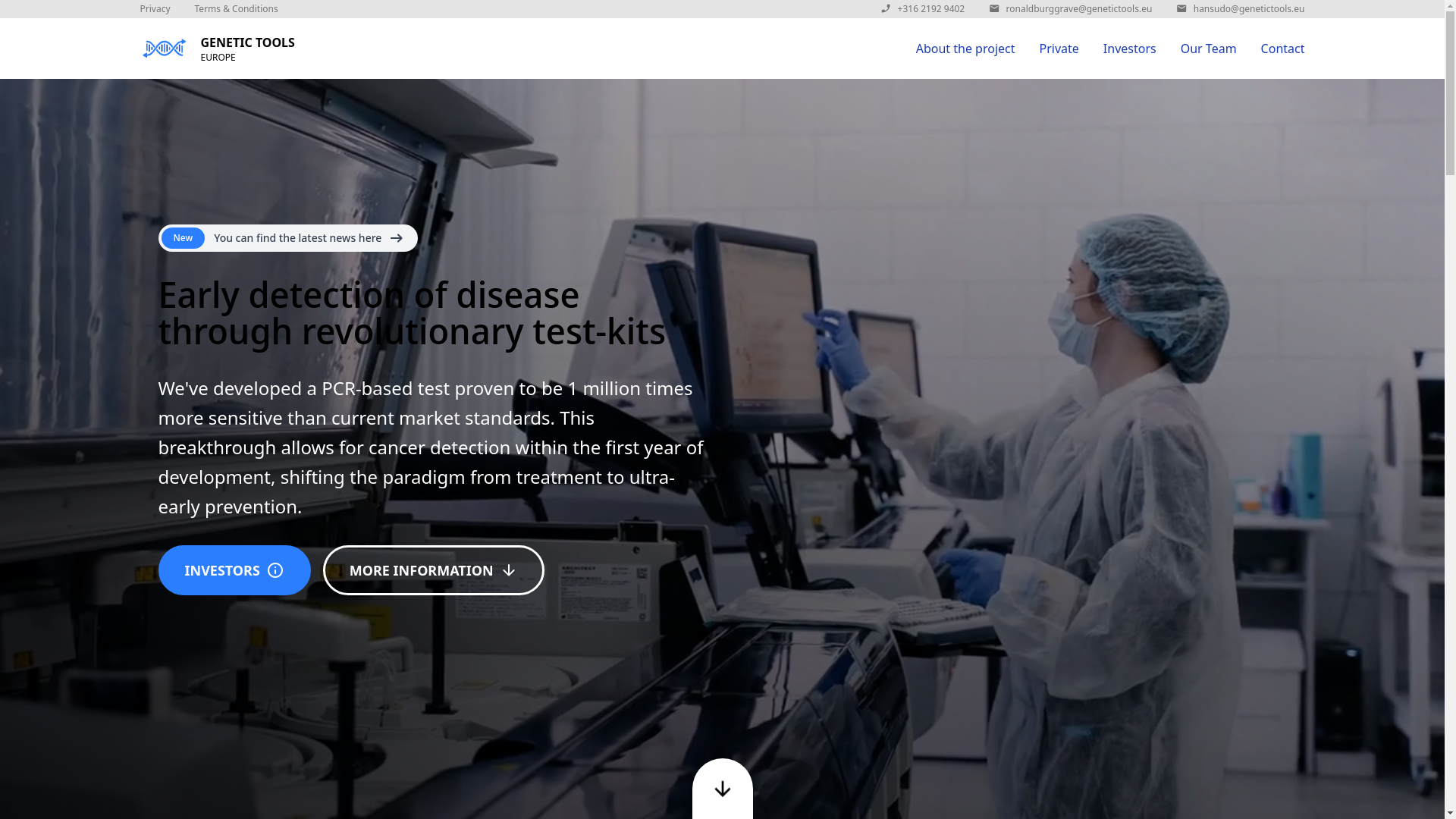 website screenshot of https://genetictools-eu.pages.dev/