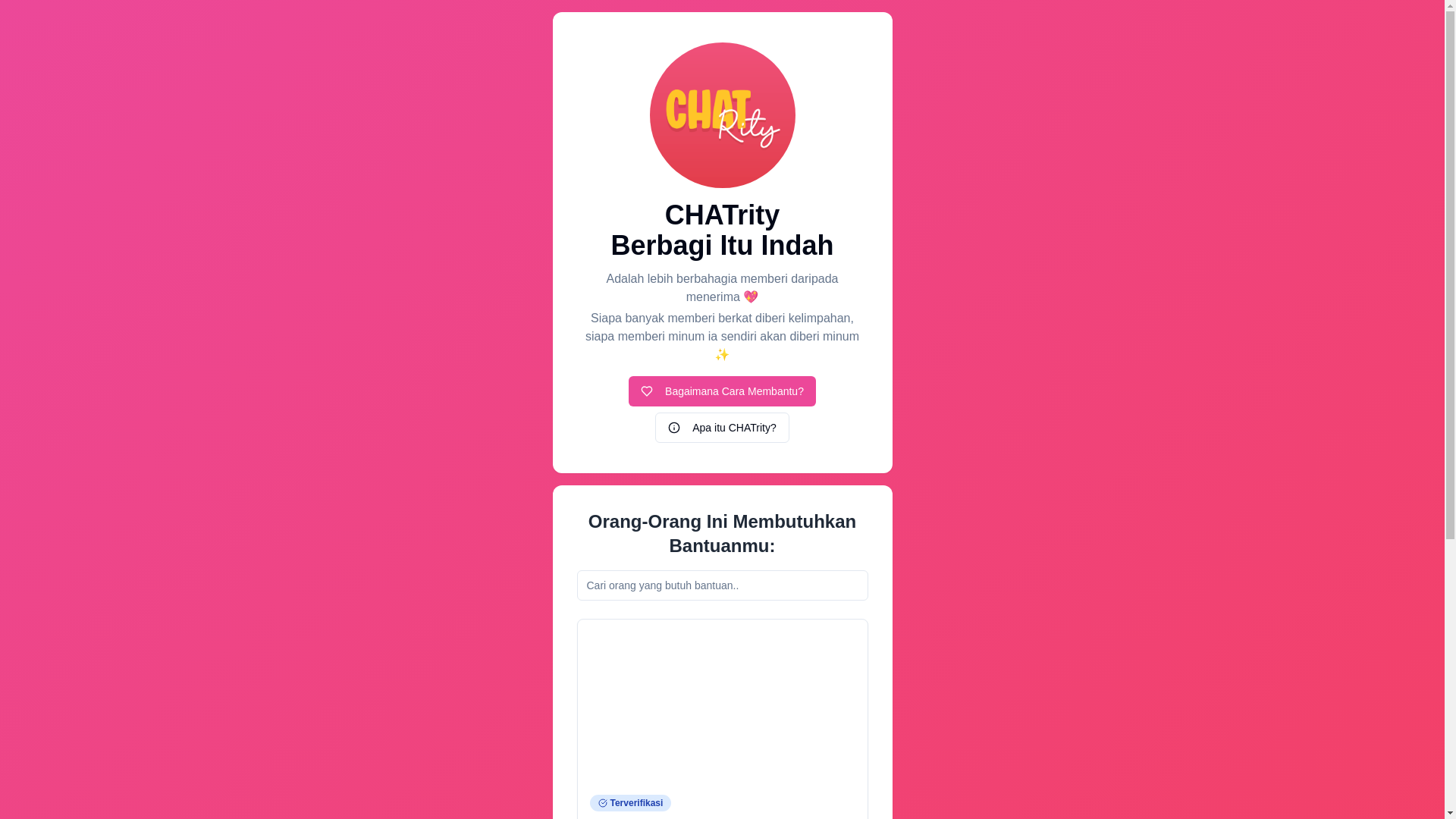 website screenshot of https://chatrity.online/