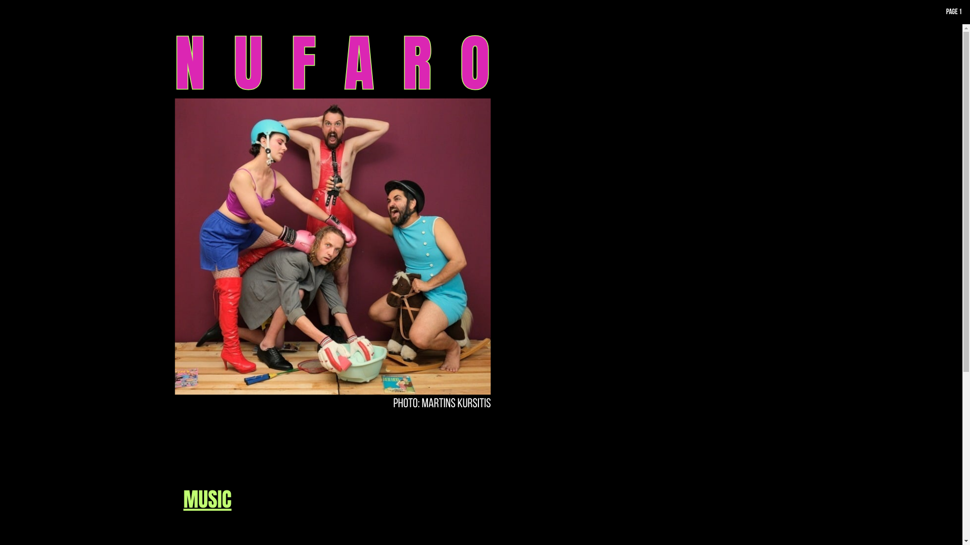 website screenshot of https://nufaroband.com/