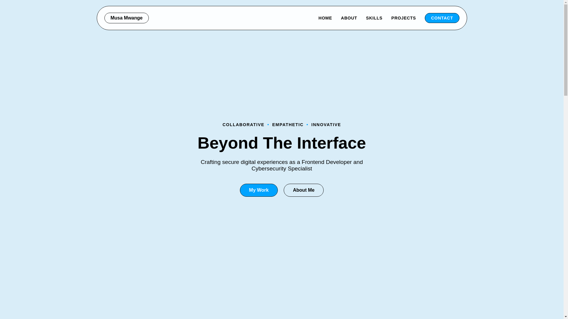 website screenshot of https://musamuthami.tech/