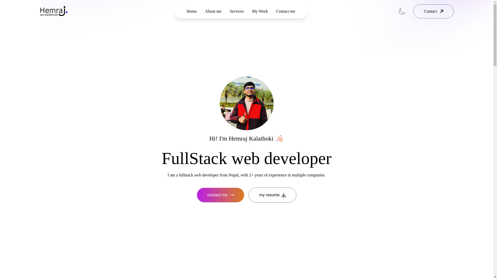 website screenshot of https://hemrajkalathoki.pages.dev/