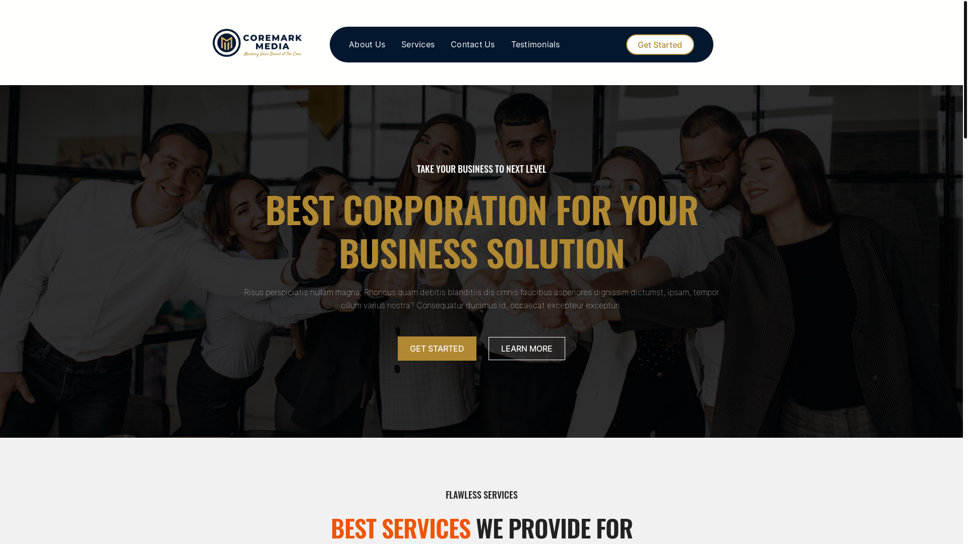 website screenshot of https://coremarkmedia.com/