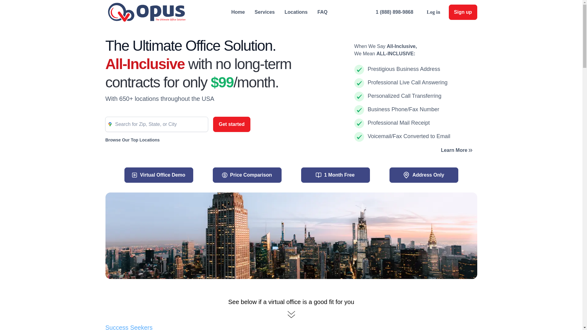 website screenshot of https://virtualofficesecured.com/