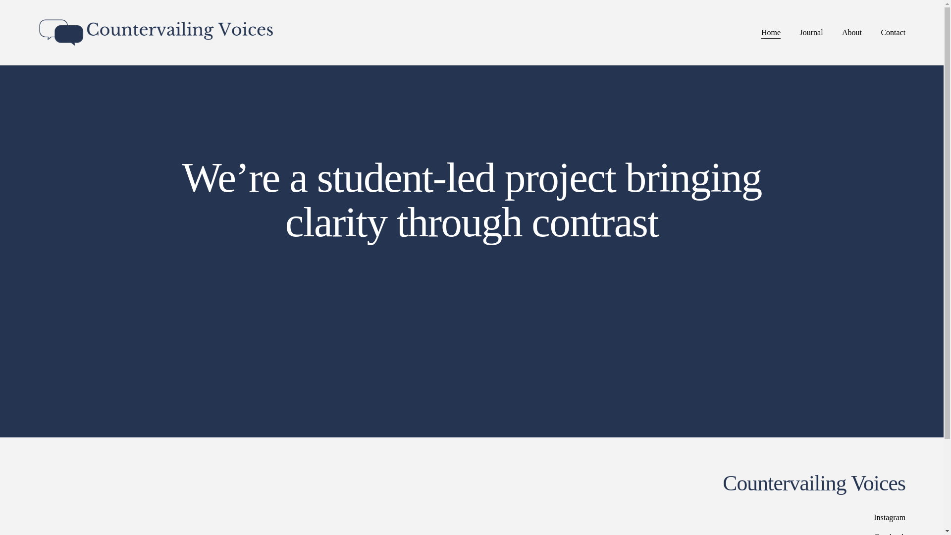 website screenshot of https://countervailingvoices.com/