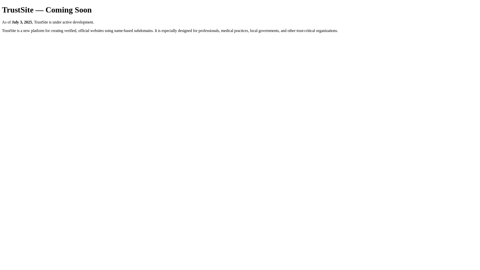 website screenshot of https://trustsite.jp/