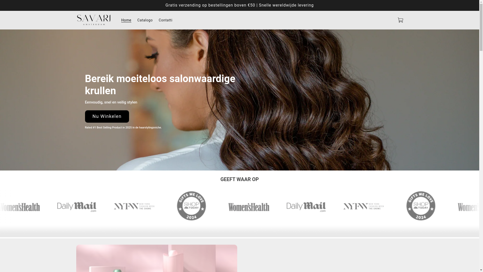 website screenshot of https://savariamsterdam.com/