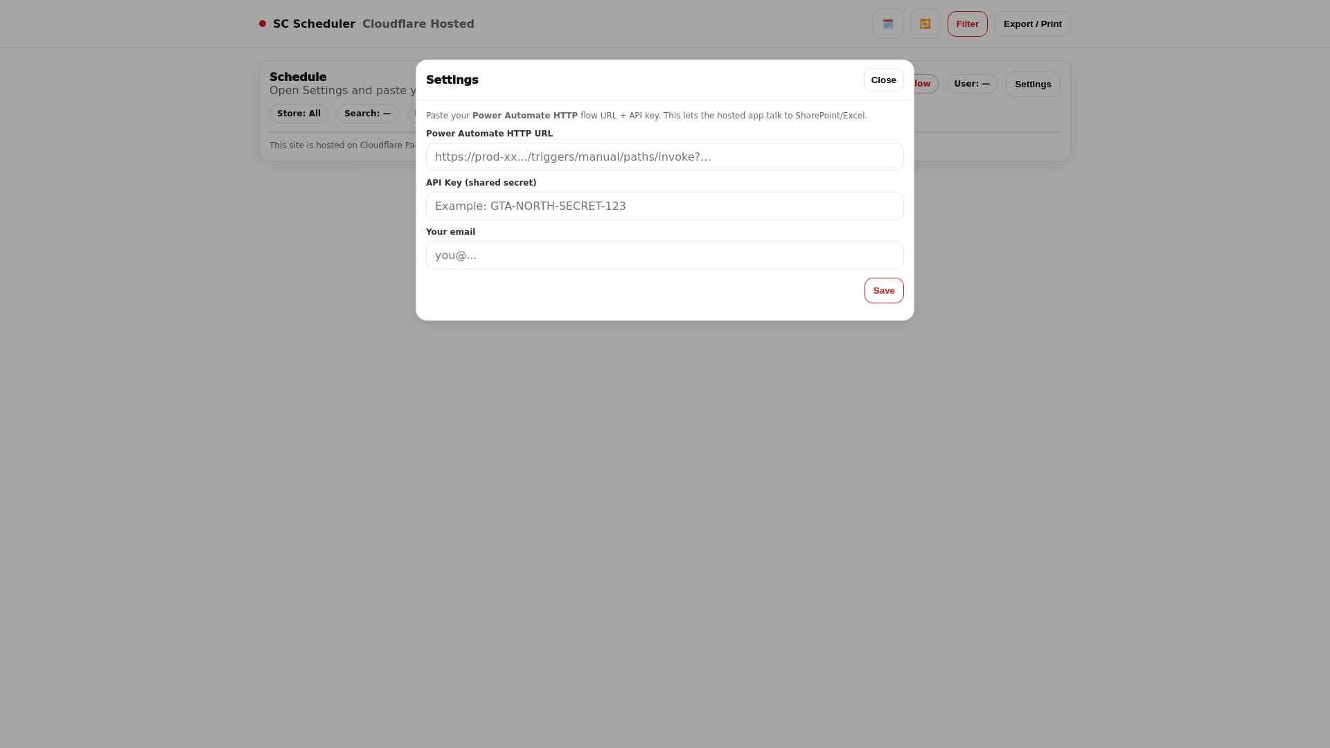 website screenshot of https://sc-scheduler-cloudflare.pages.dev/