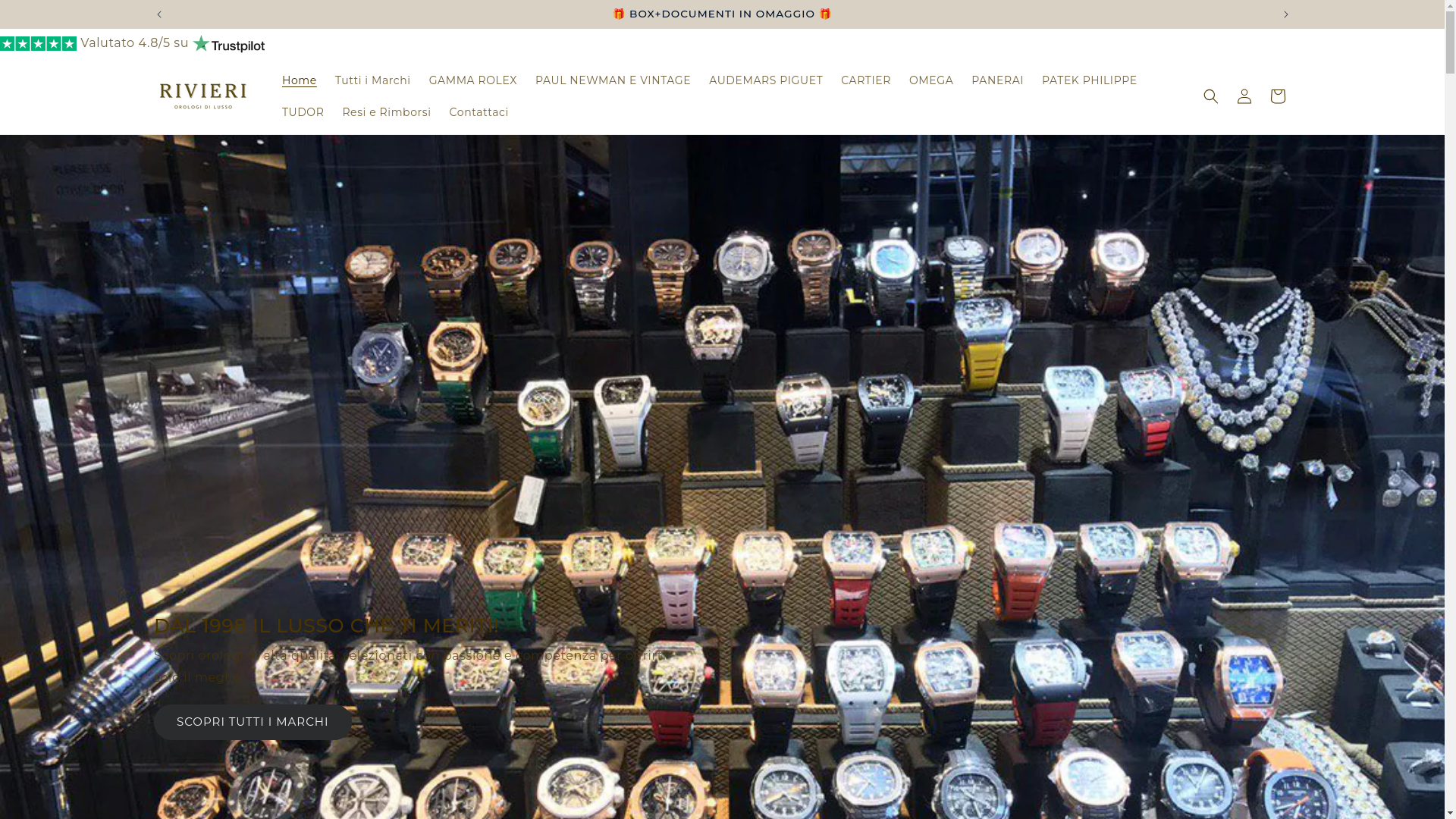 website screenshot of https://rivieriorologi.shop/