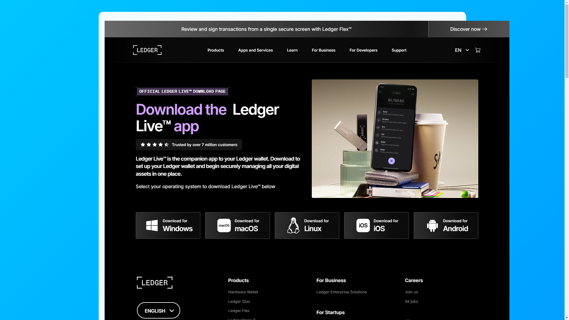 website screenshot of https://dektop-ledgrlive-en.pages.dev/