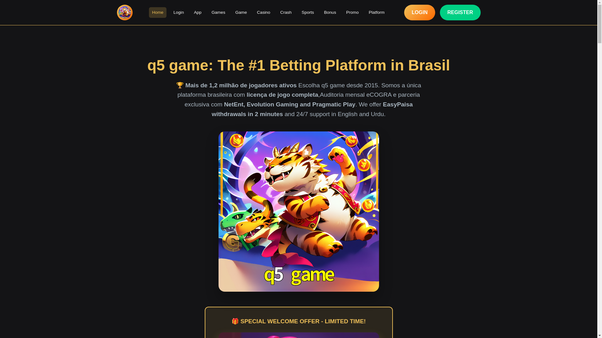 website screenshot of https://q5gameweb.com/