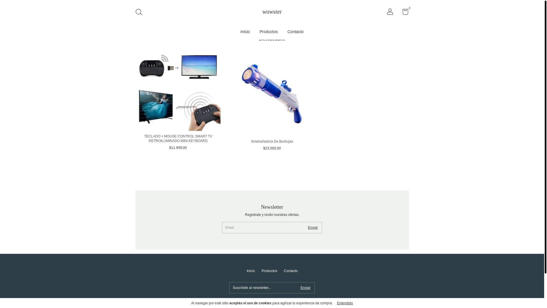 website screenshot of https://wowster.com.ar/
