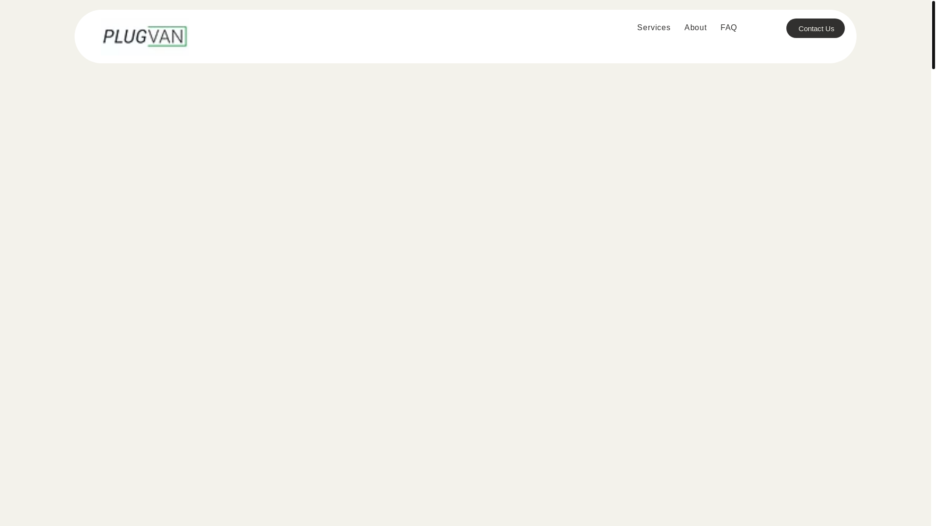 website screenshot of https://plugvan.it/