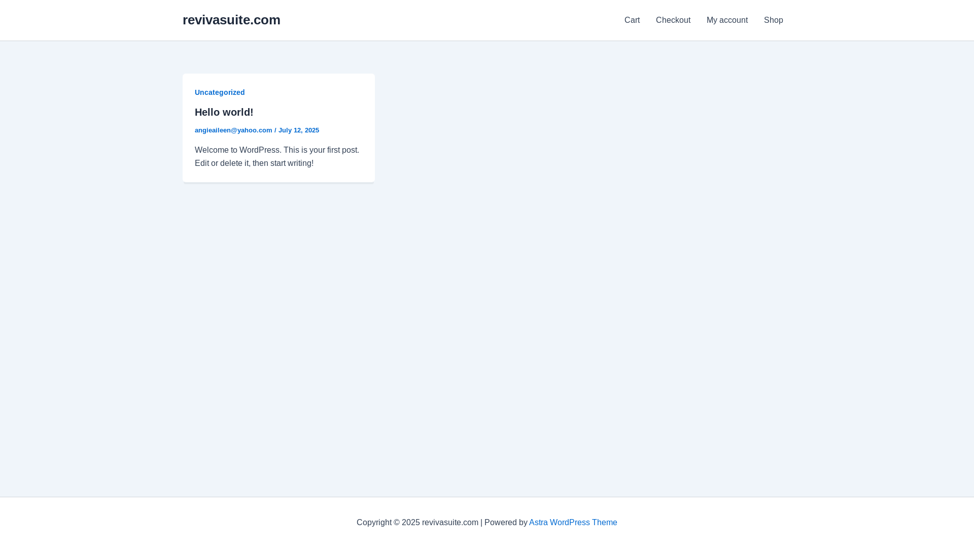 website screenshot of https://revivasuite.com/
