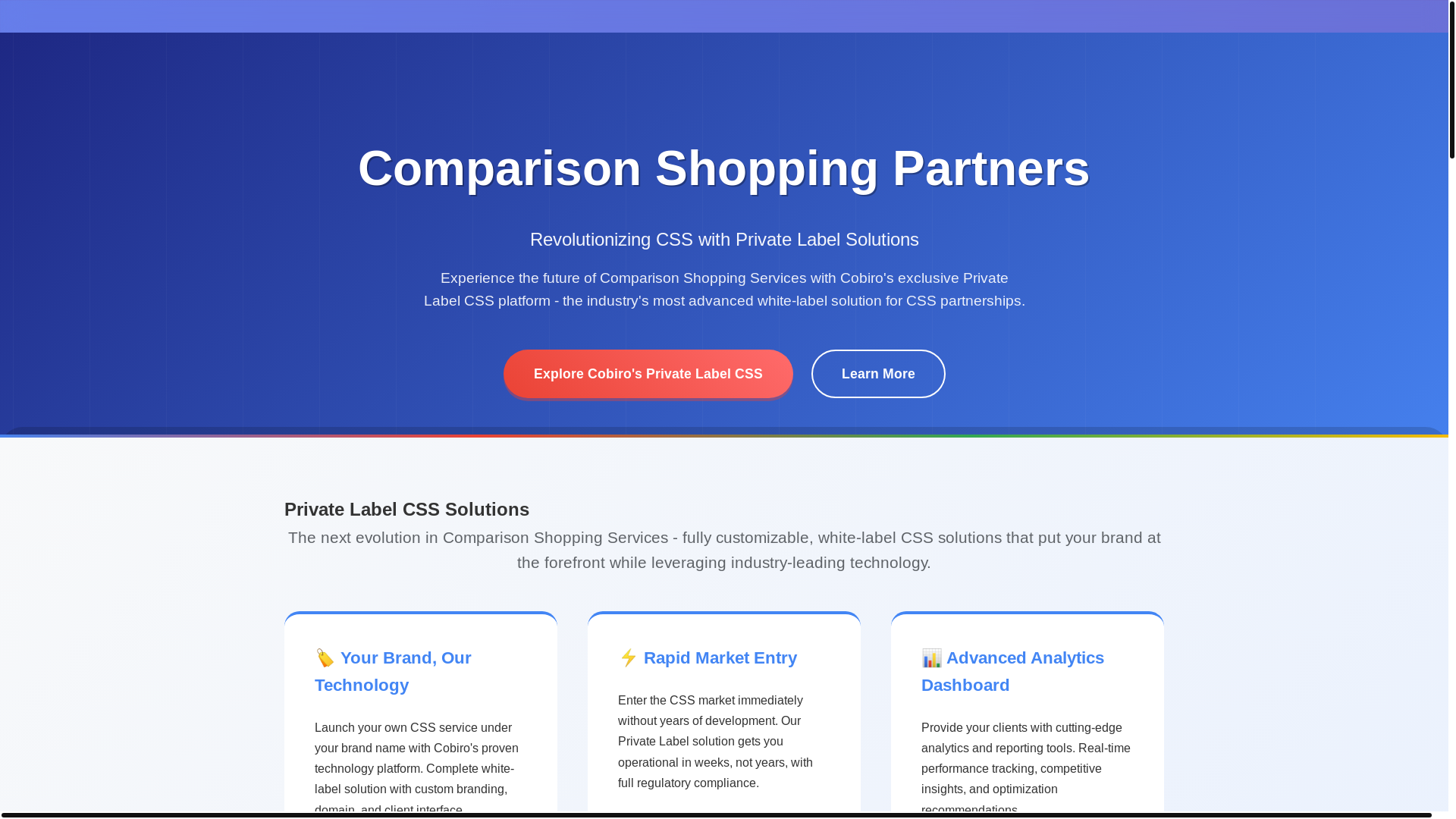 website screenshot of https://comparisonshoppingpartners.pages.dev/