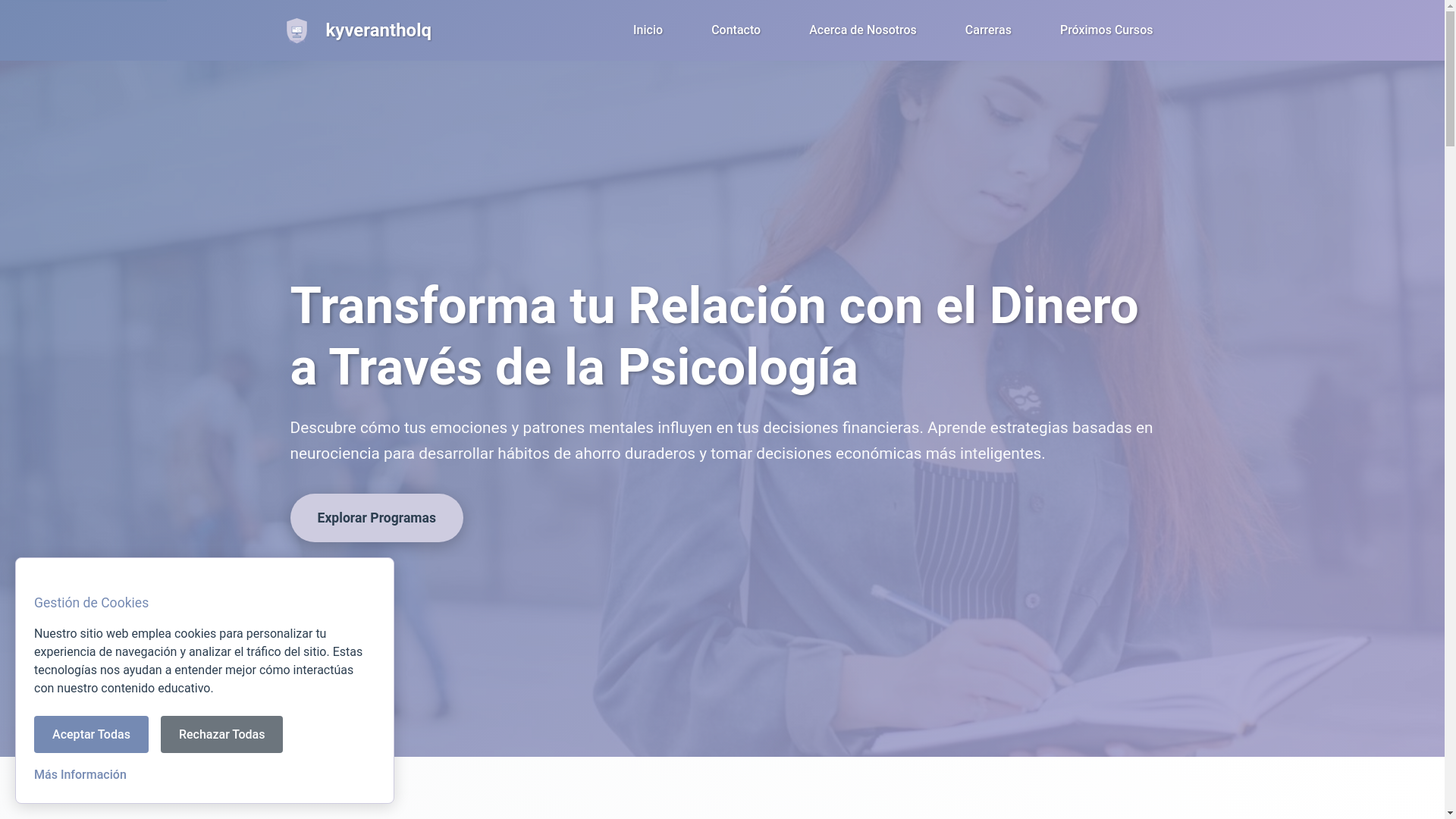 website screenshot of https://kyverantholq.com/